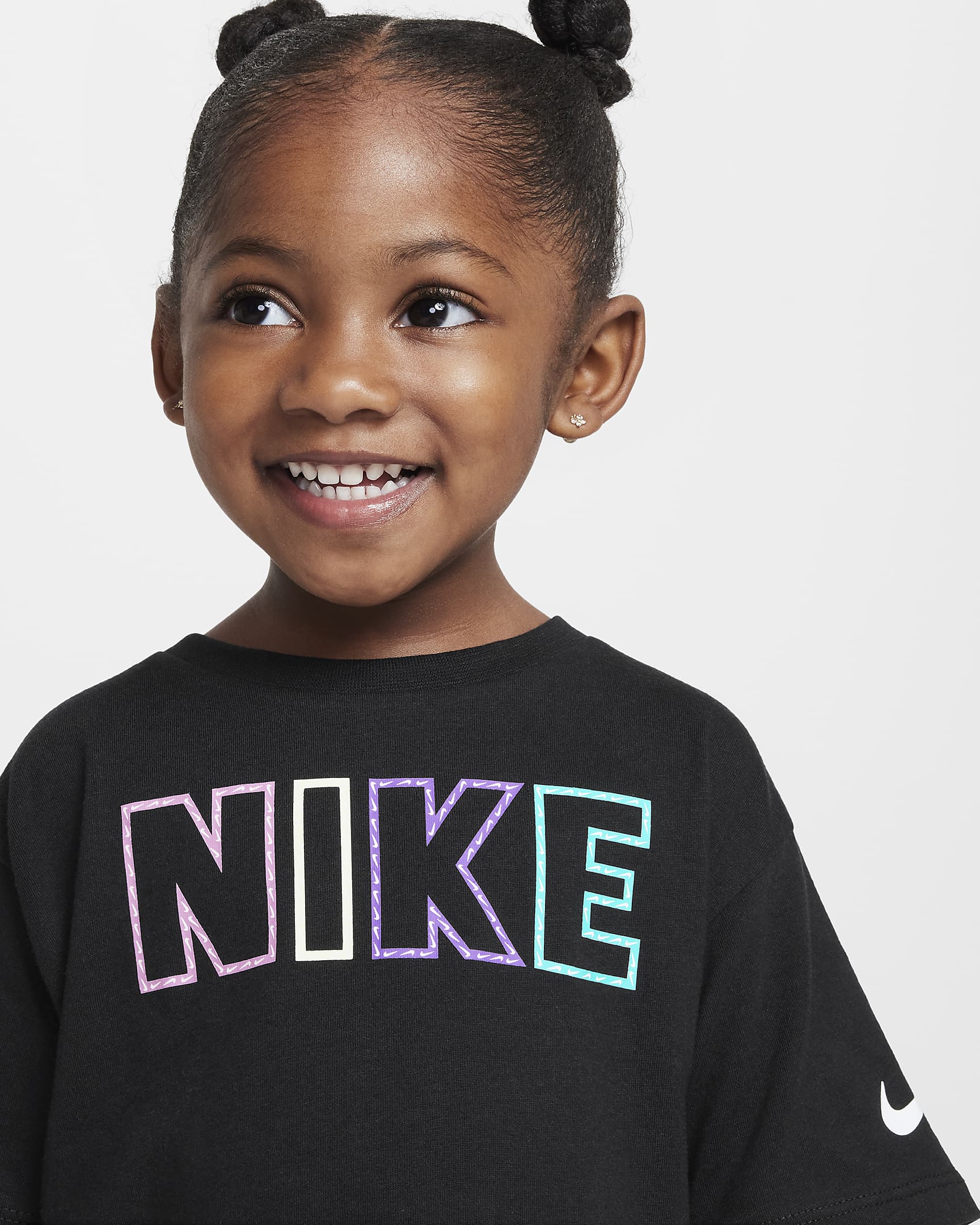 T-shirt Nike Femme Pop pour tout-petit - Noir