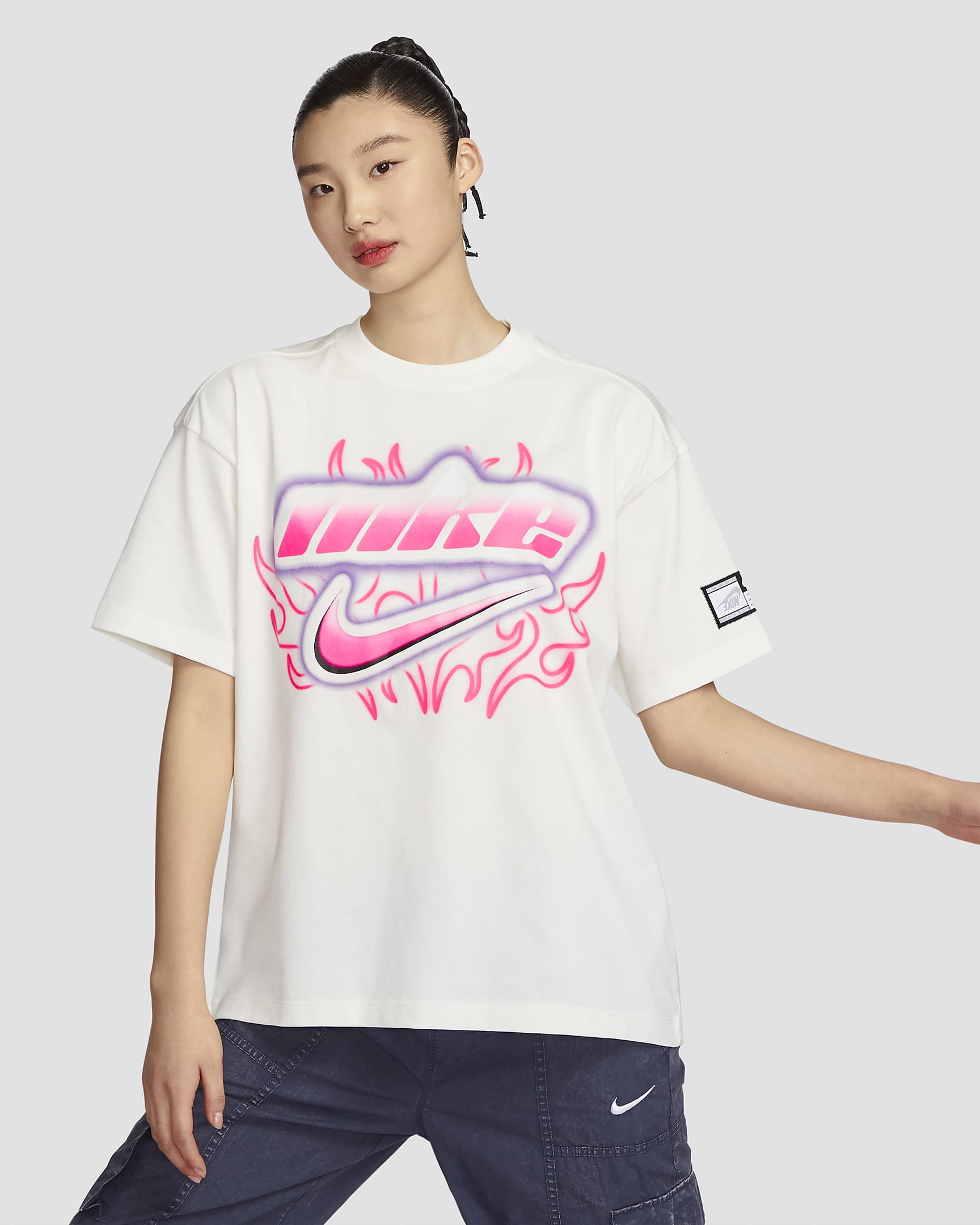 Nike Sportswear Women's Oversized Short-Sleeve T-Shirt - Sail