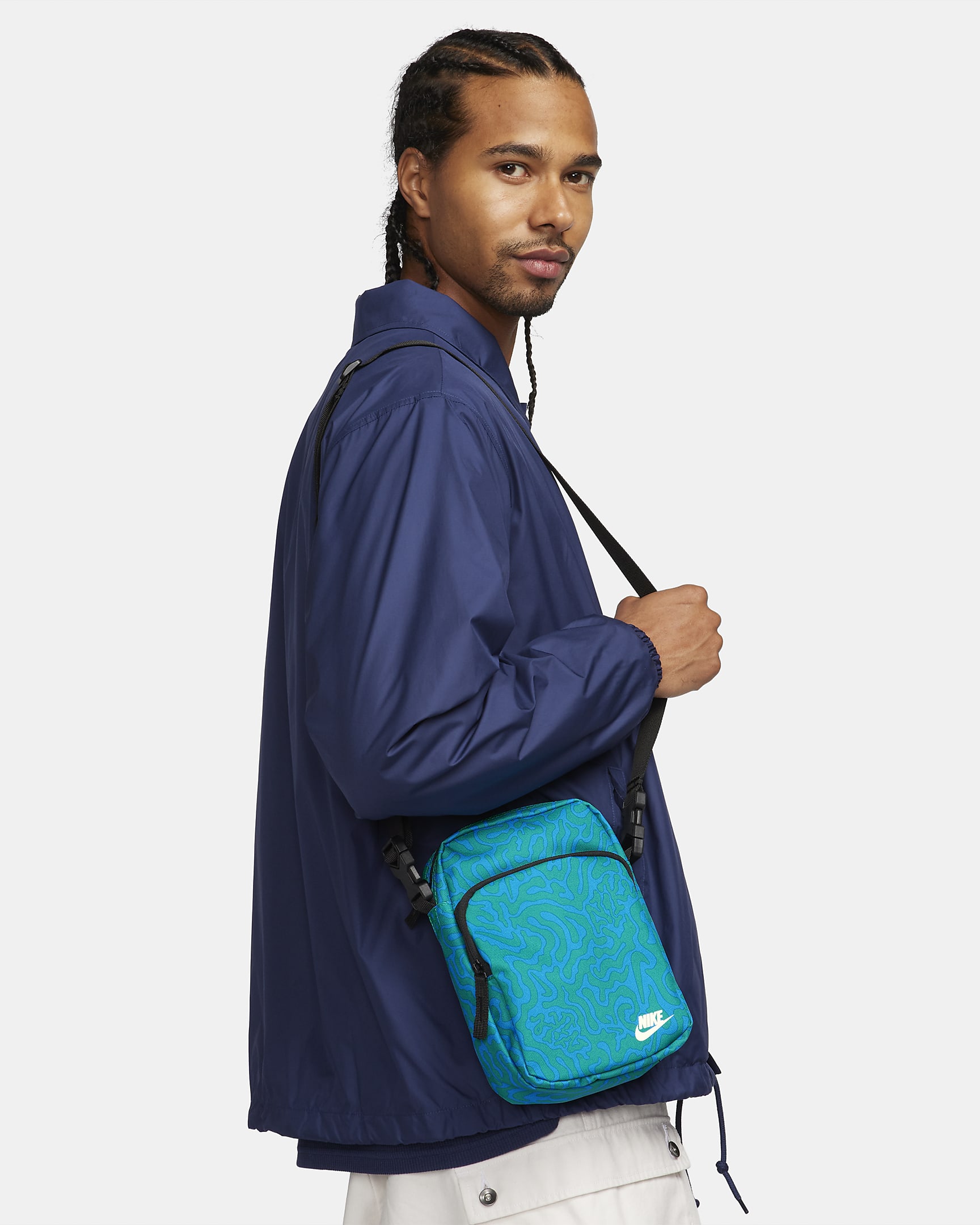 Nike Heritage Cross-Body Bag (4L) - Photo Blue/Stadium Green/Coconut Milk