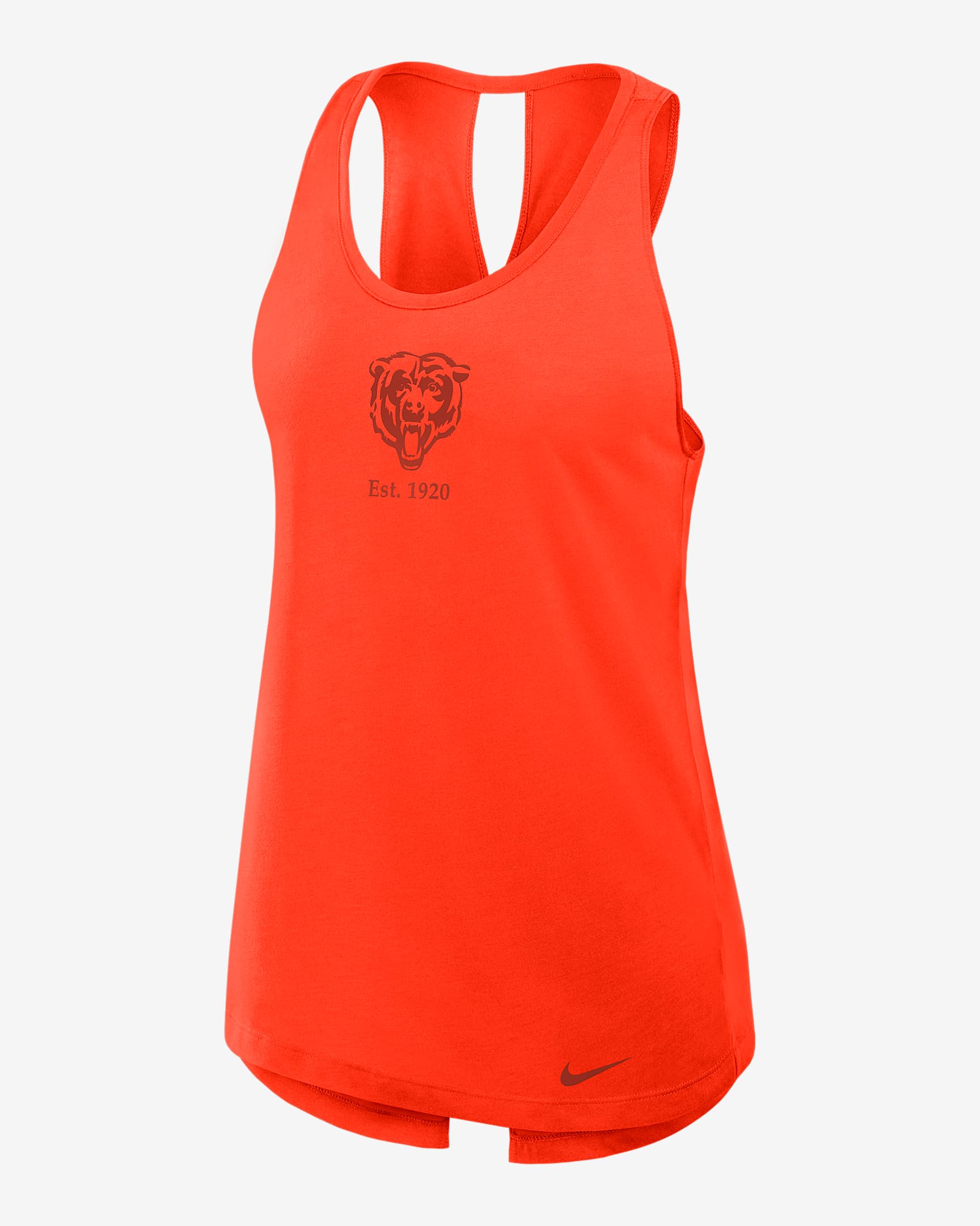 Chicago Bears Established Women's Nike Dri-FIT NFL Tank Top - Orange