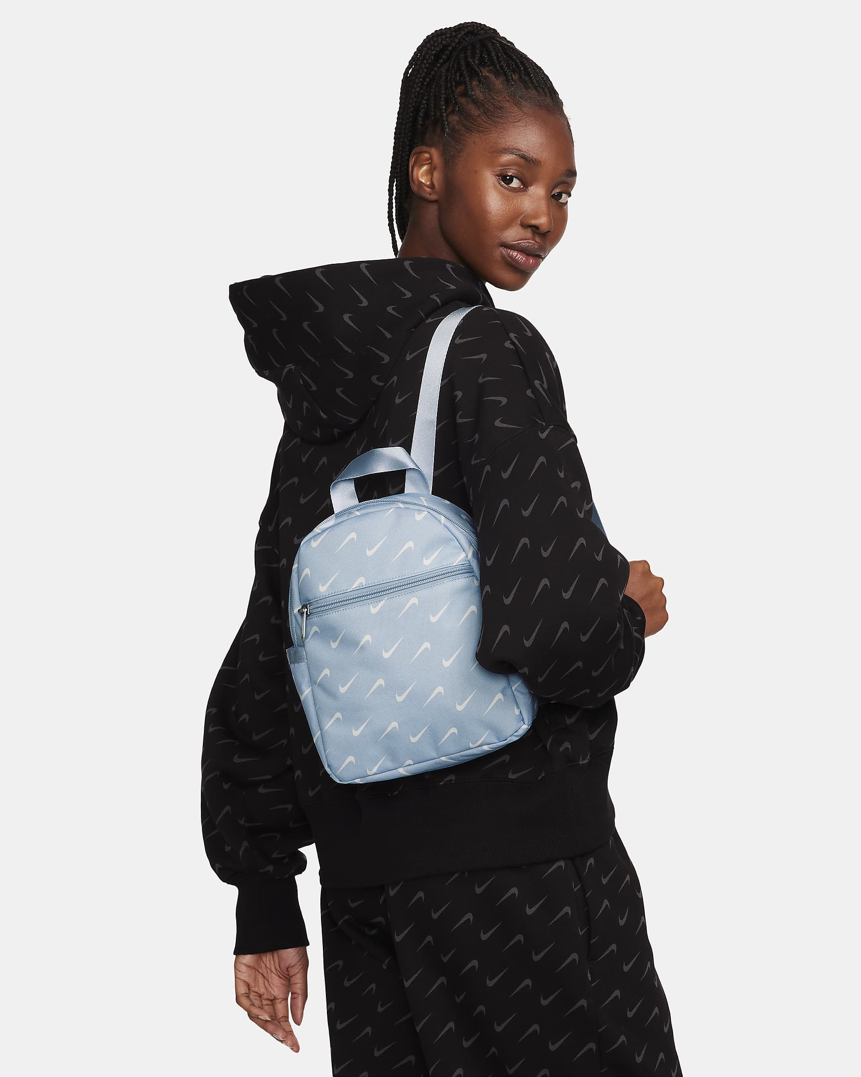 Nike Sportswear Futura 365 Women's Mini Backpack (6L) - Light Armory Blue/Light Armory Blue/Sail