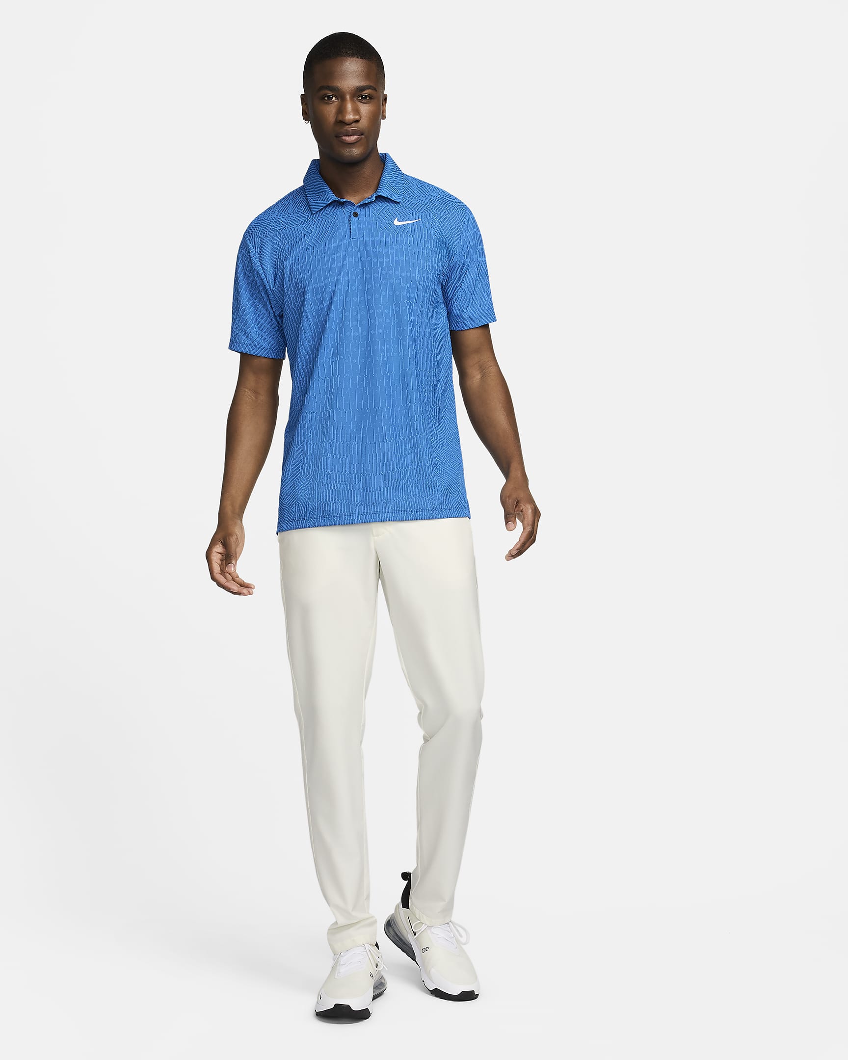 Nike Tour Men's Dri-FIT ADV Golf Polo - Light Photo Blue/Court Blue/White