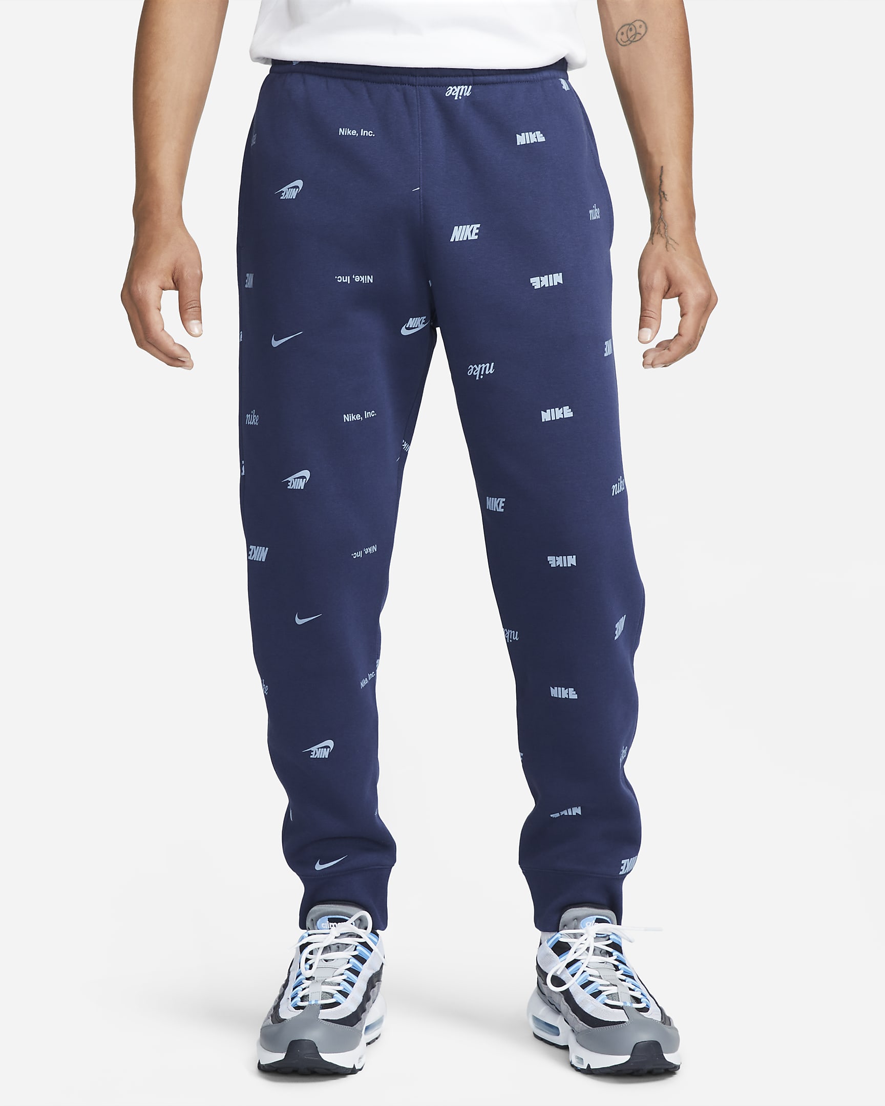 Nike Club Fleece Men's BrushedBack Allover Print Joggers.