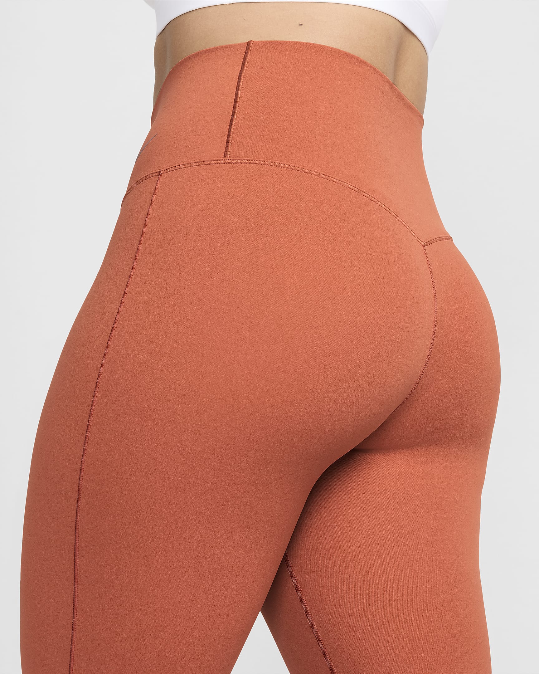 Legging évasé taille haute Nike Zenvy pour femme - Burnt Sunrise/Noir