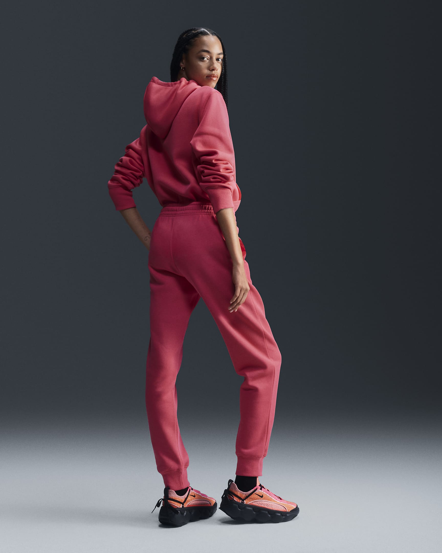 Felpa pullover con cappuccio Nike Sportswear Phoenix Fleece – Donna - Aster Pink/Sail