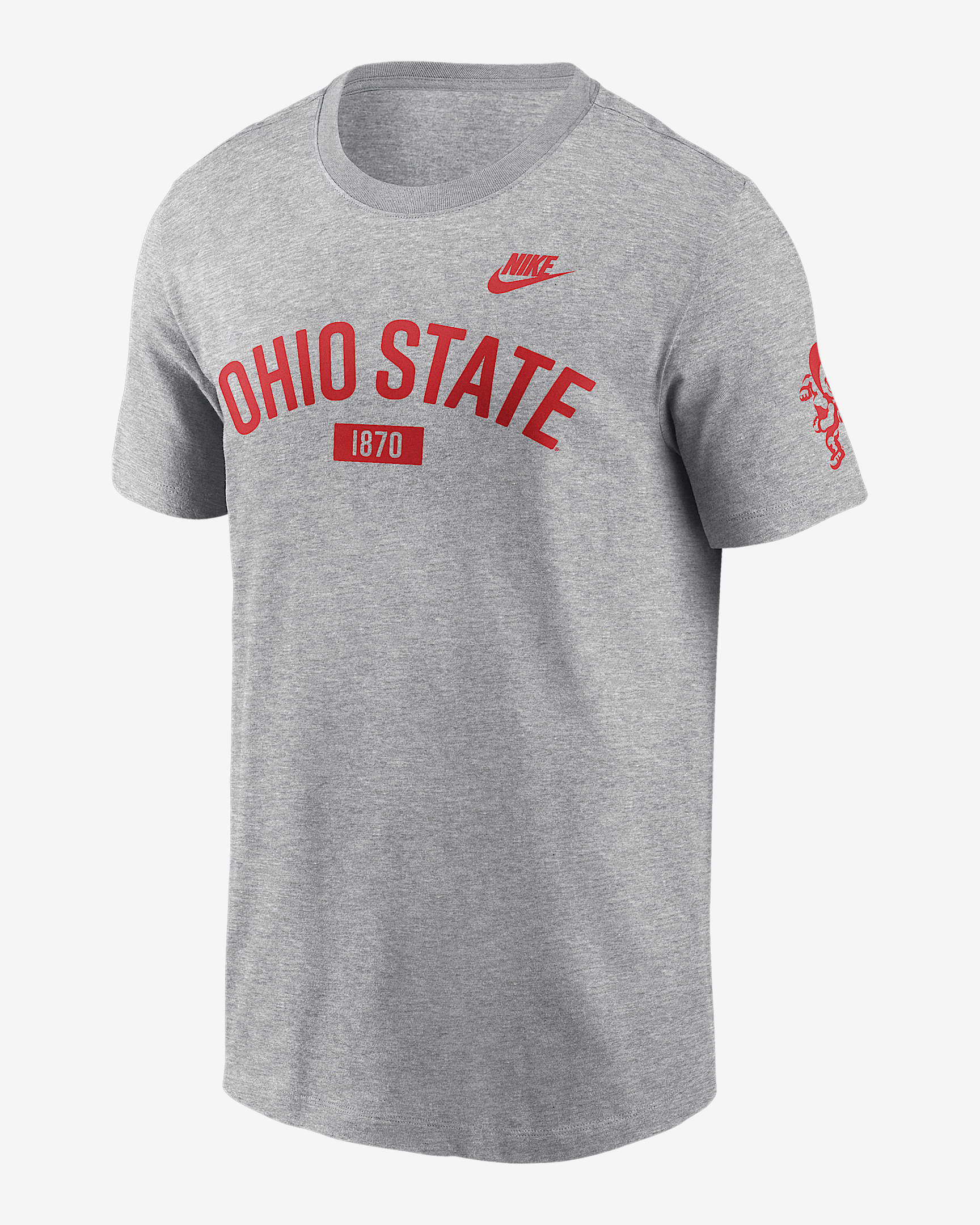 Ohio State Legacy Arch 2-Hit Men's Nike College T-Shirt - Grey