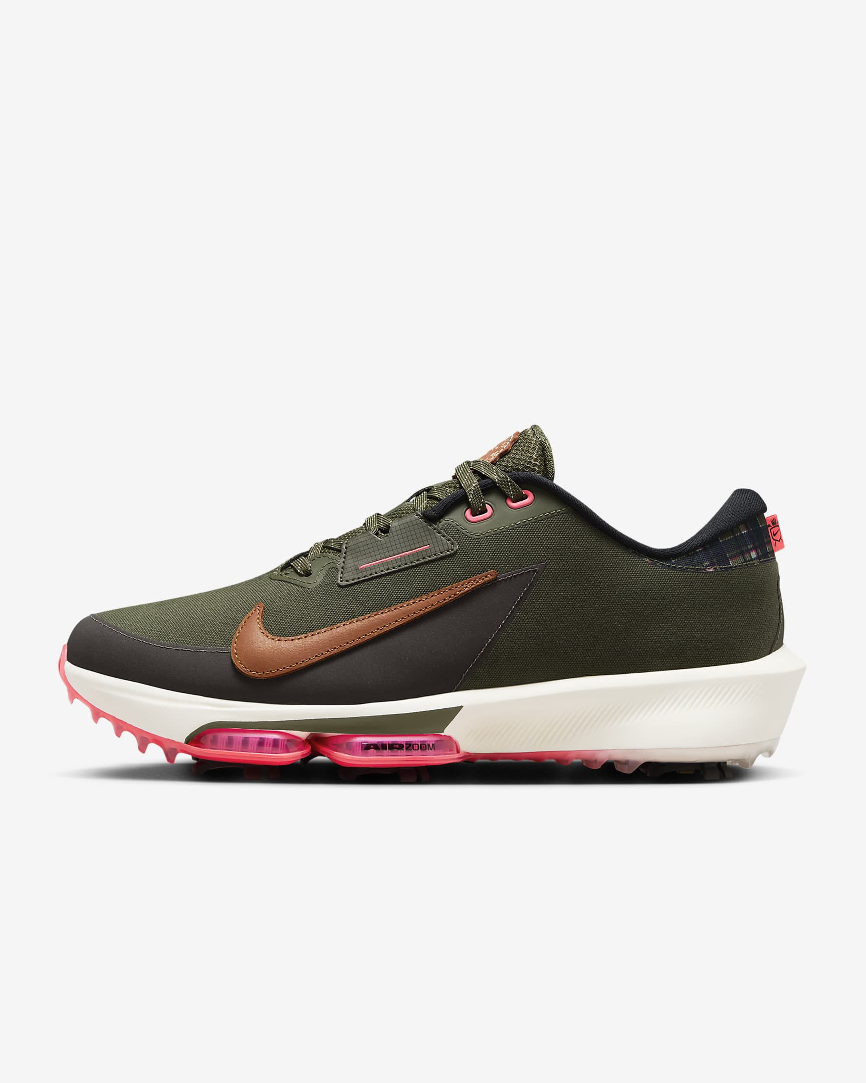 Nike Infinity Tour 2 Golf Shoes (Wide) - Cargo Khaki/Jade Horizon/Hot Punch/Light British Tan