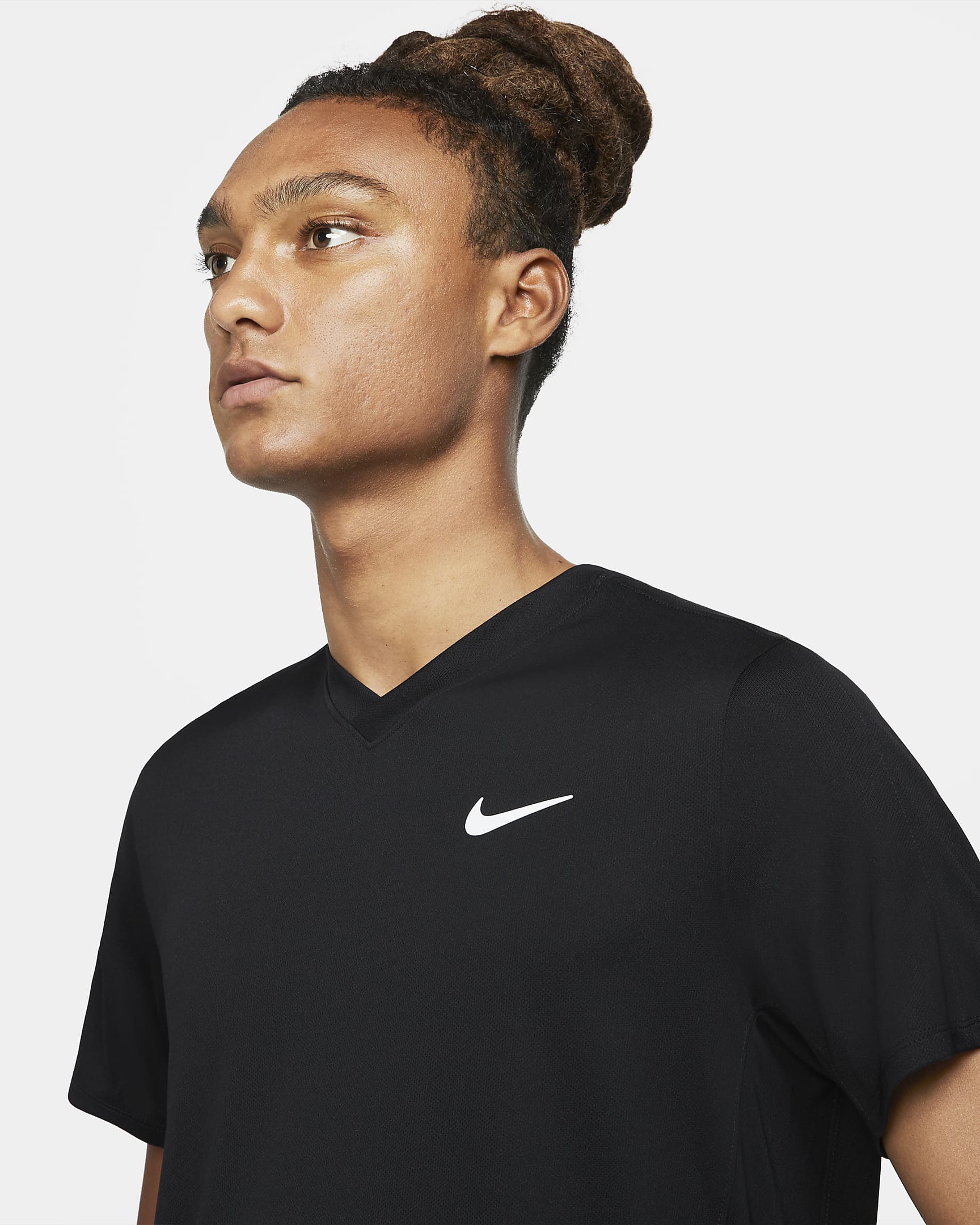 NikeCourt Dri-FIT Victory Men's Tennis Top - Black/Black/White