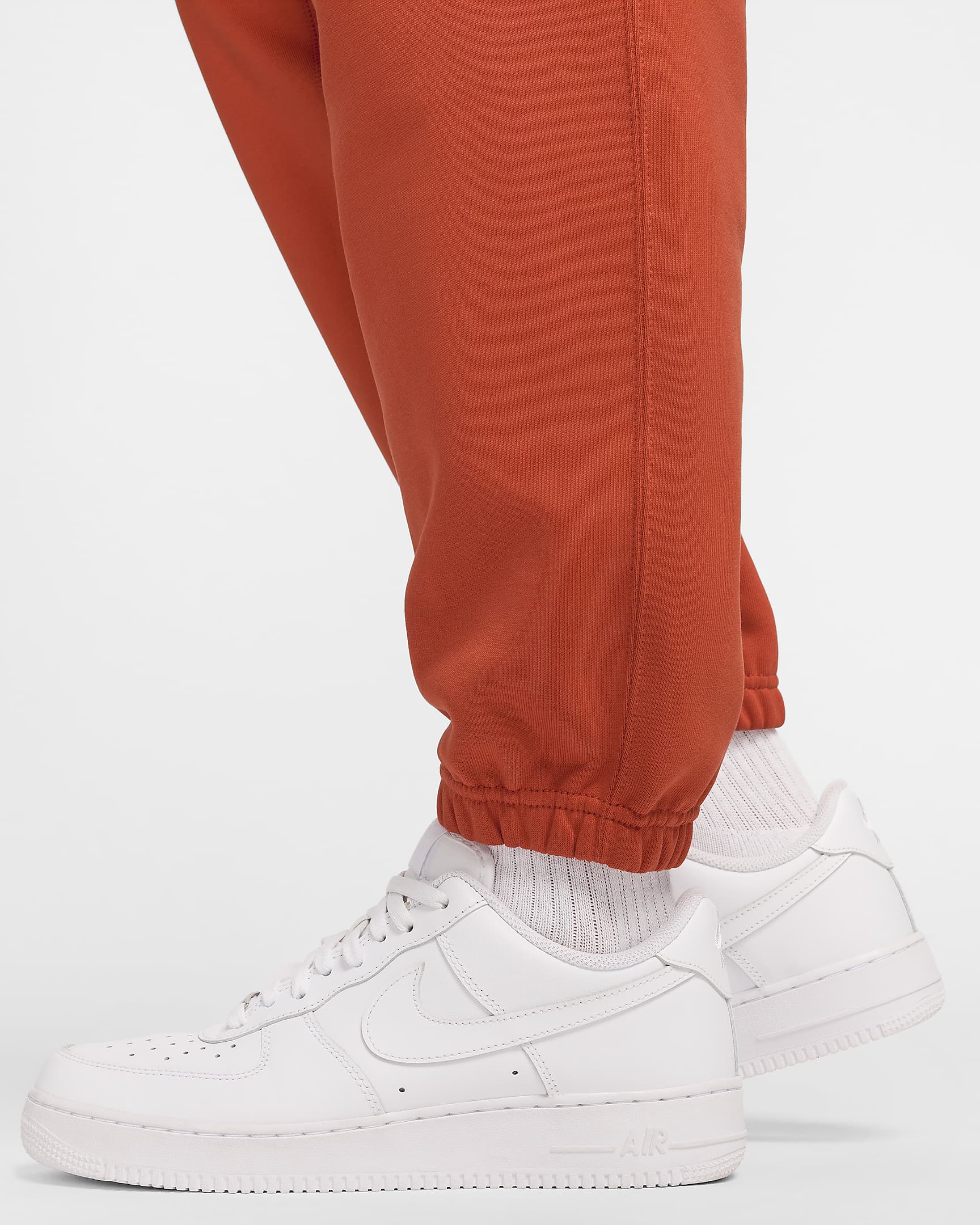 Nike Solo Swoosh Fleece-Hose für Herren - Dragon Red/Weiß