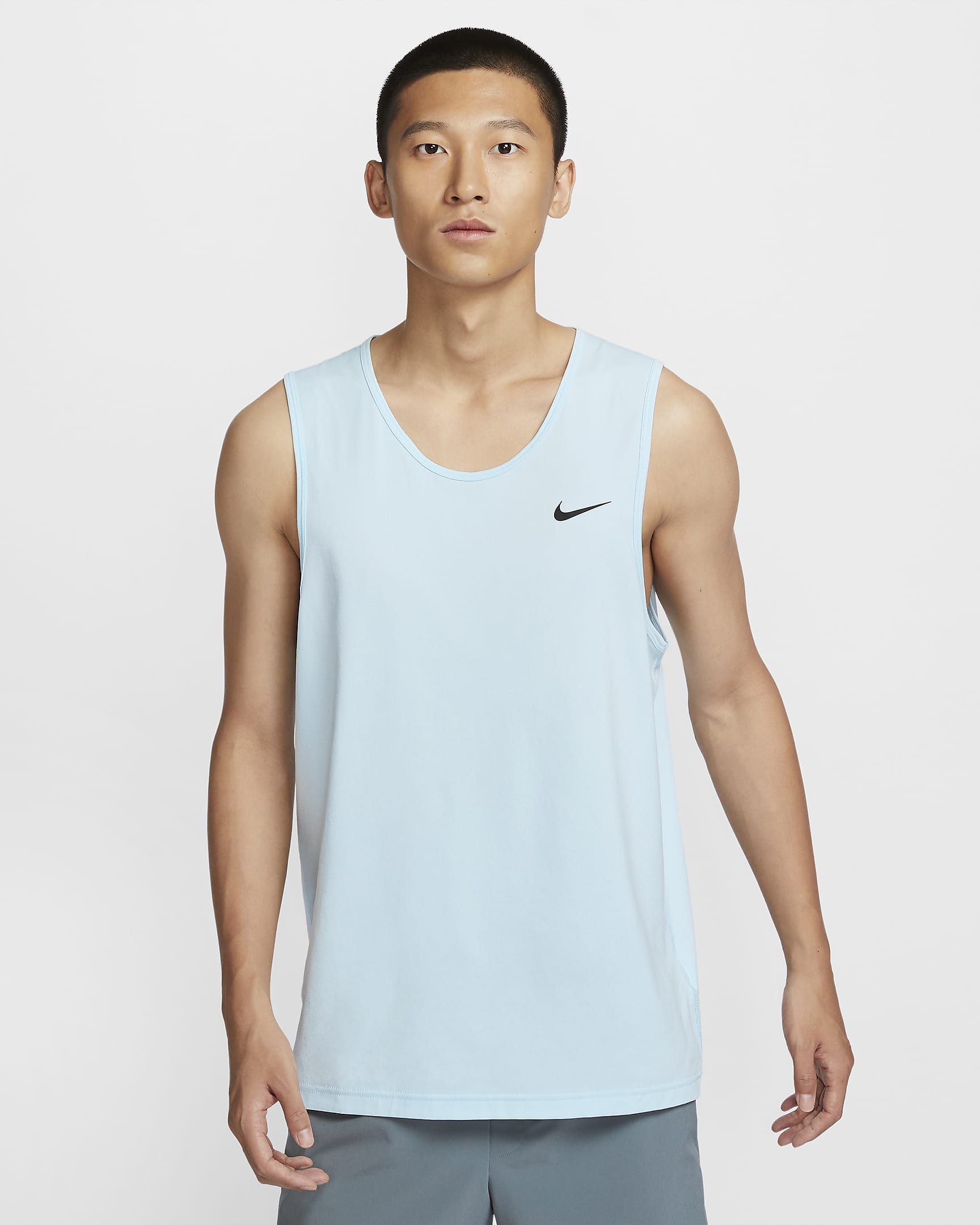 Nike Dri-FIT Hyverse 男款無袖健身背心 - Glacier Blue/黑色