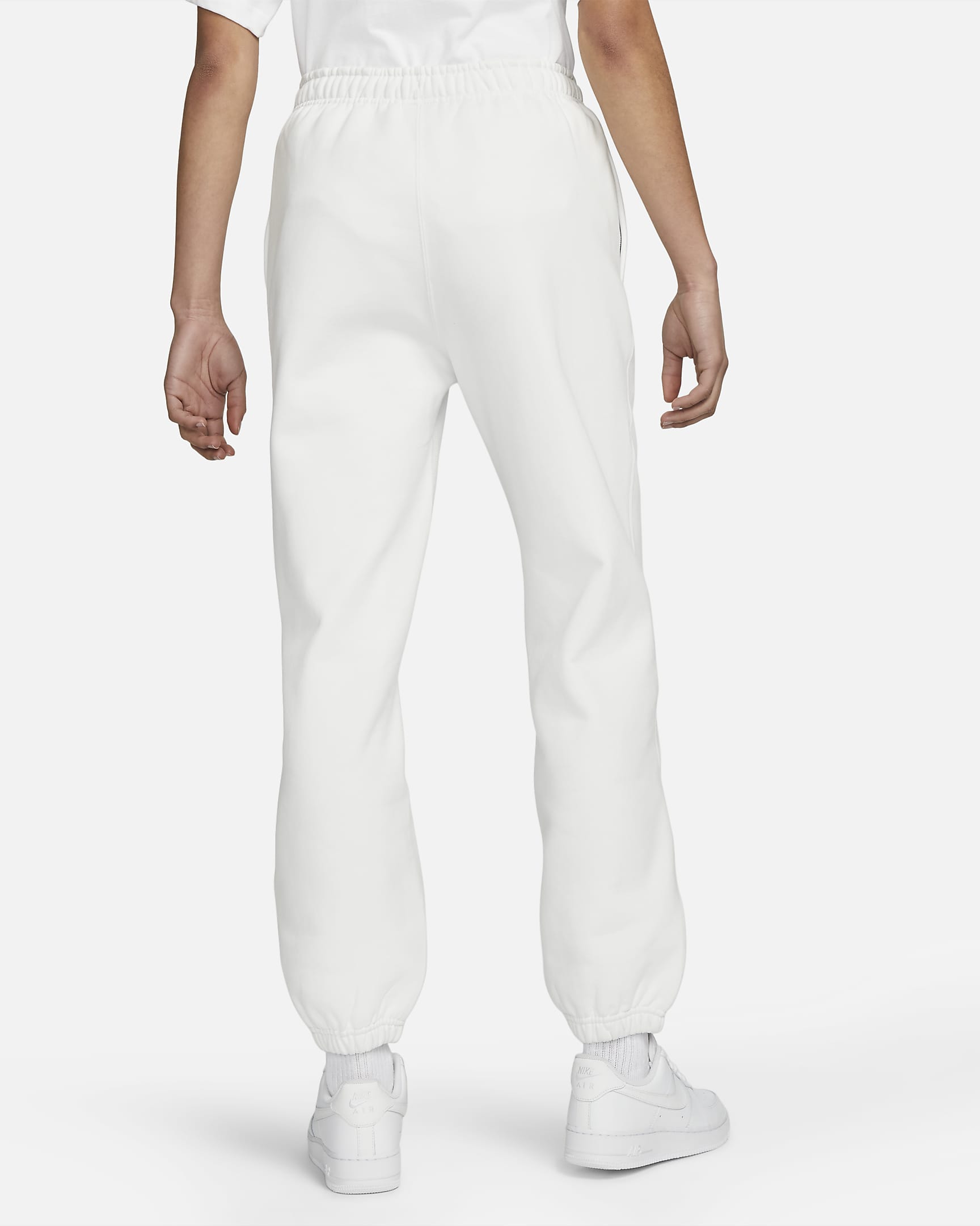 Nike Solo Swoosh Women's Fleece Trousers - Summit White/White