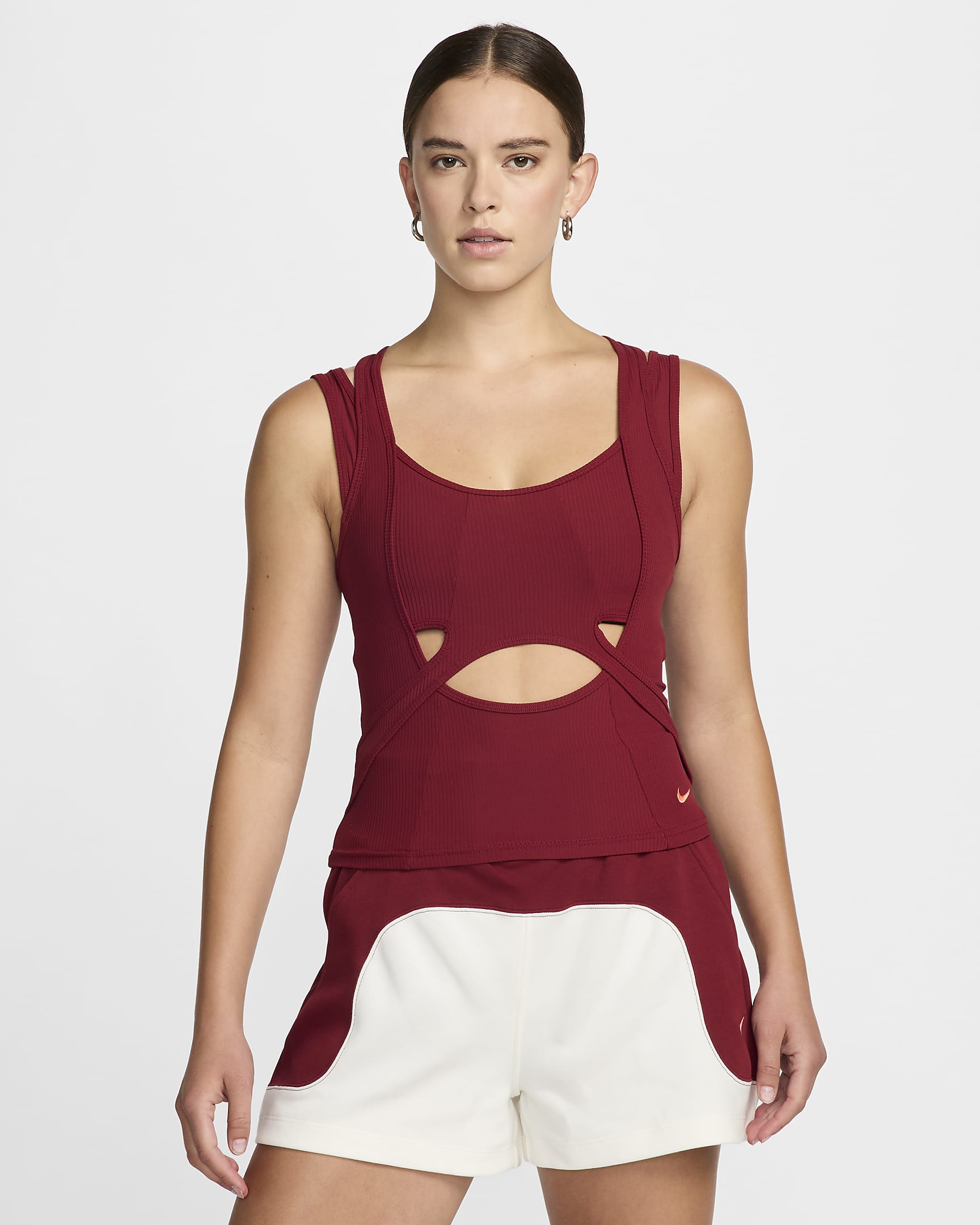 Serena Williams Design Crew Women's Cutout Tank Top - Team Red/Light Wild Mango/Light Wild Mango