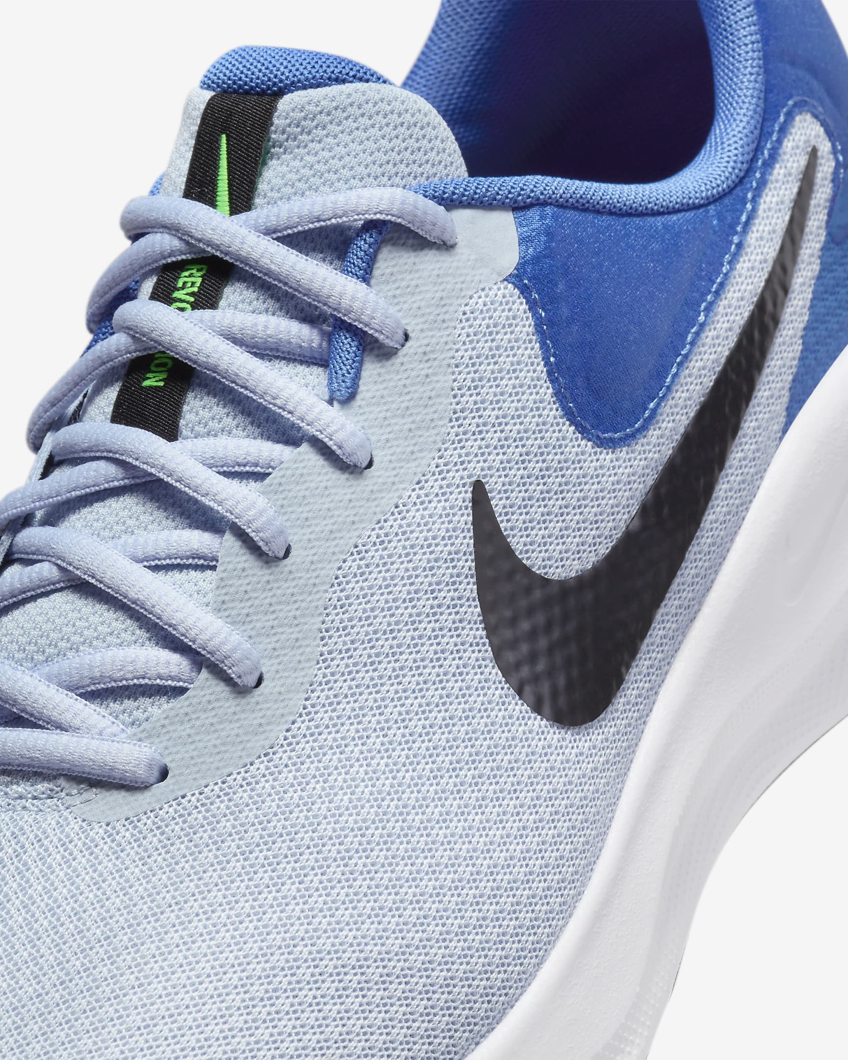 Nike Revolution 7 hardloopschoenen voor heren (extra breed, straat) - Light Armory Blue/Star Blue/Green Strike/Zwart