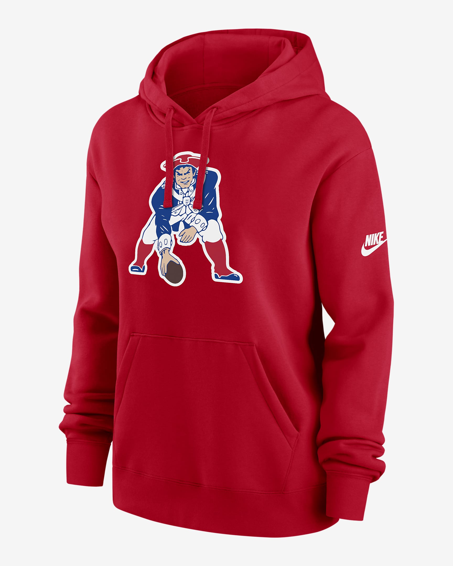 New England Patriots Club Women's Nike NFL Pullover Hoodie - Scarlet