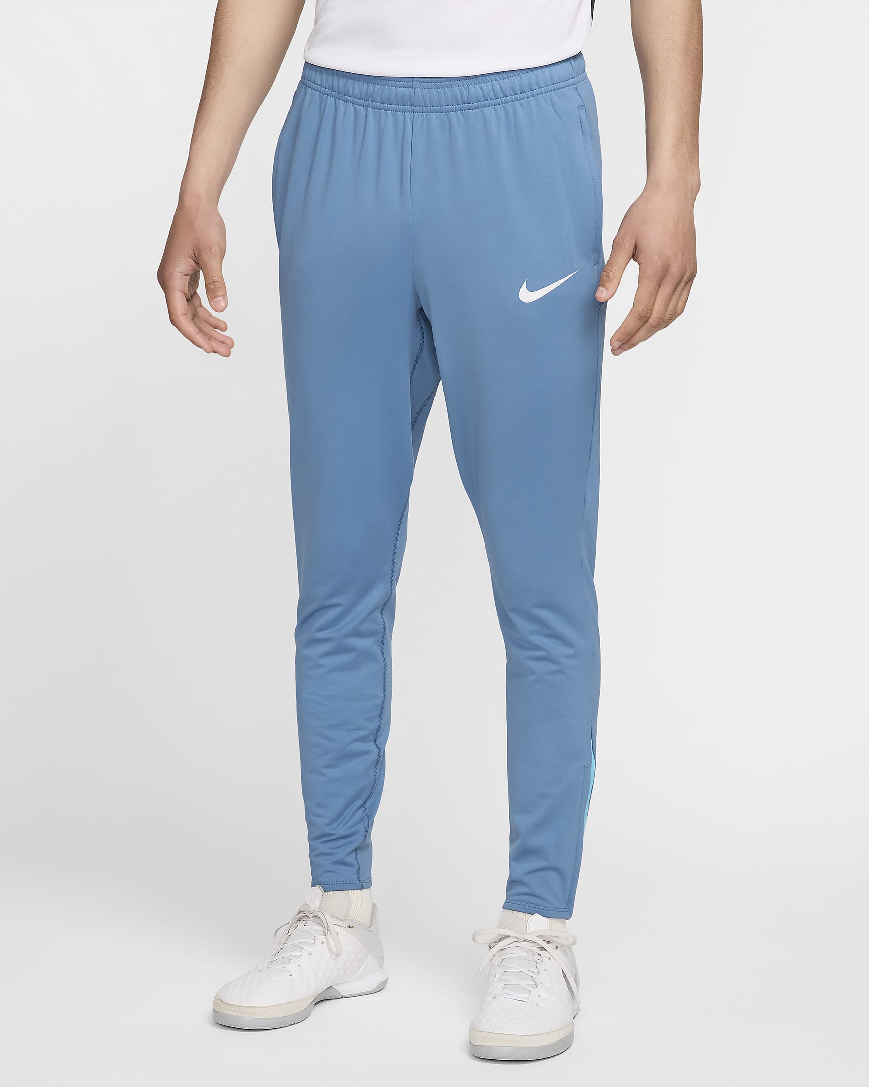 Męskie spodnie piłkarskie Dri-FIT Nike Strike - Aegean Storm/Aegean Storm/Baltic Blue/Biel