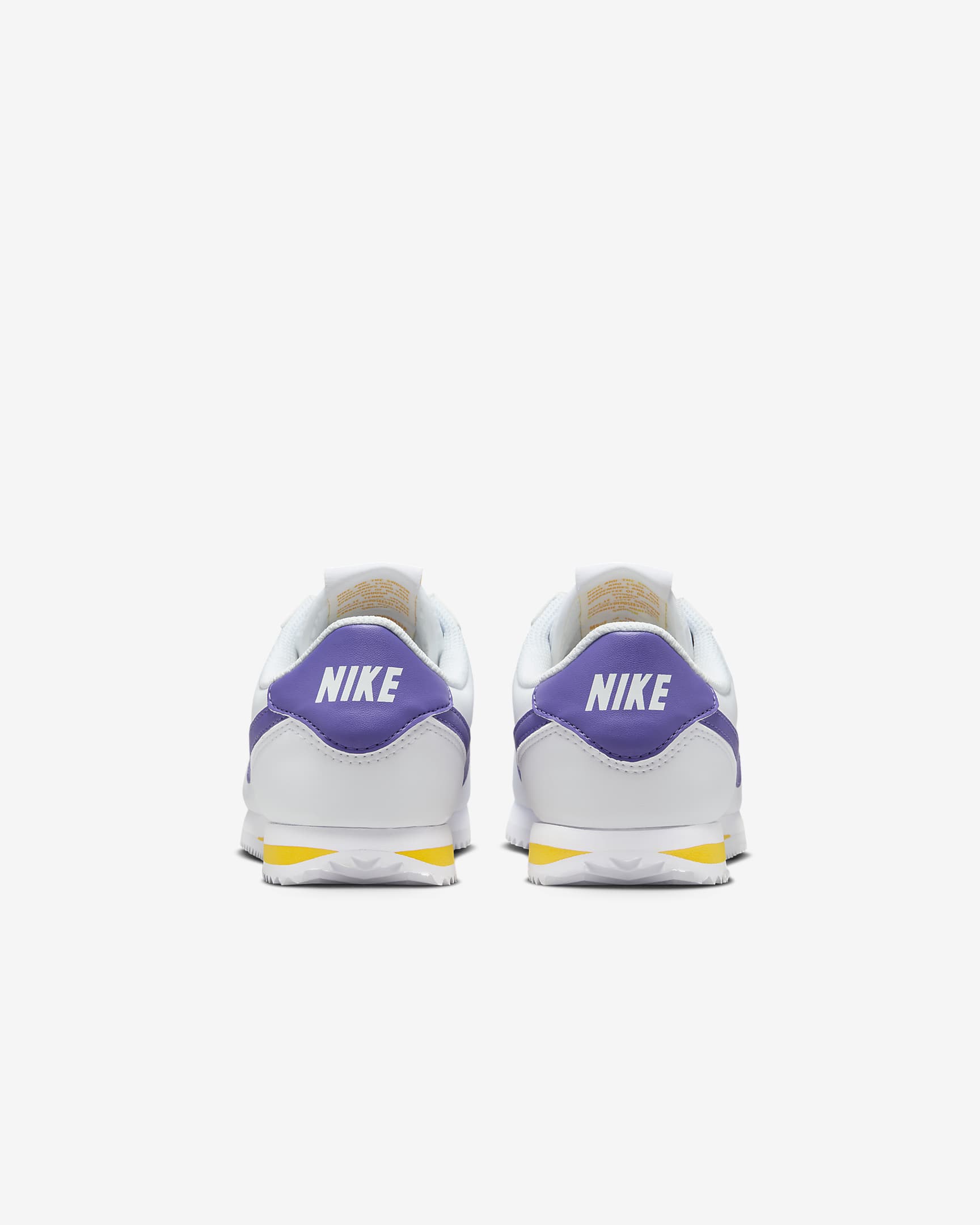 Nike Cortez Older Kids' Shoes - White/Varsity Maize/Varsity Purple