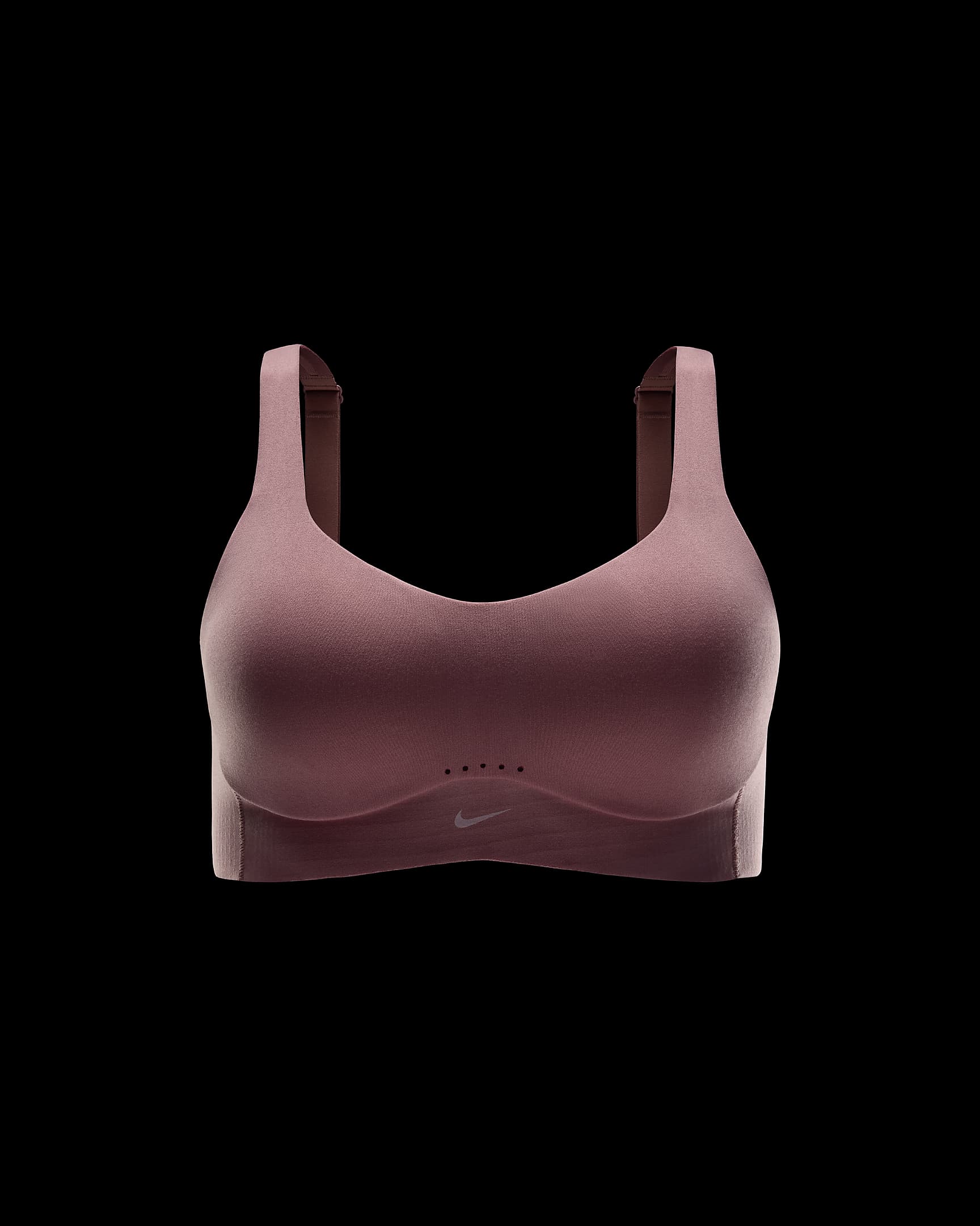 Bra deportivo convertible con almohadillas para mujer Nike Alate High Support - Rosa cañón