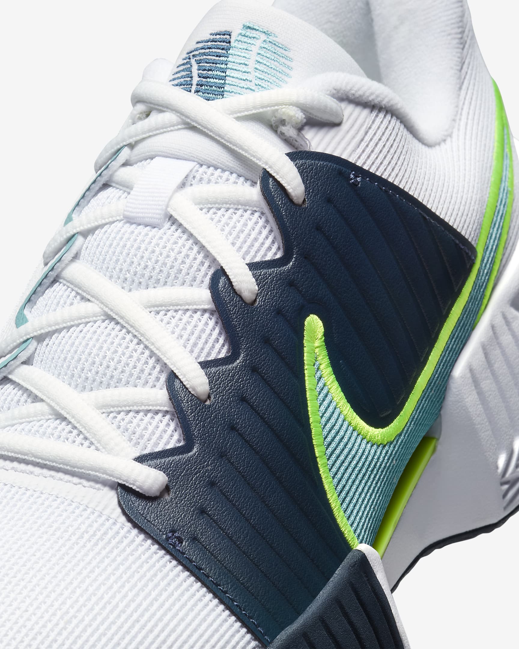 Nike GP Challenge Pro Men's Hard Court Tennis Shoes - White/Armoury Navy/Volt/Denim Turquoise