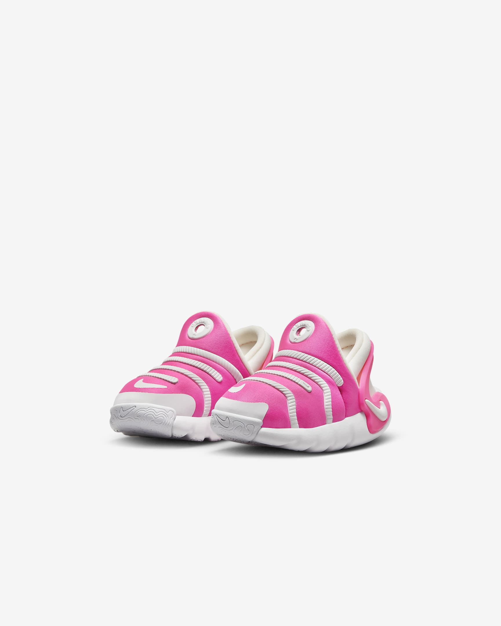 Tenis para bebé e infantil Nike Dynamo 2 EasyOn - Fucsia láser/Blanco/Blanco cumbre