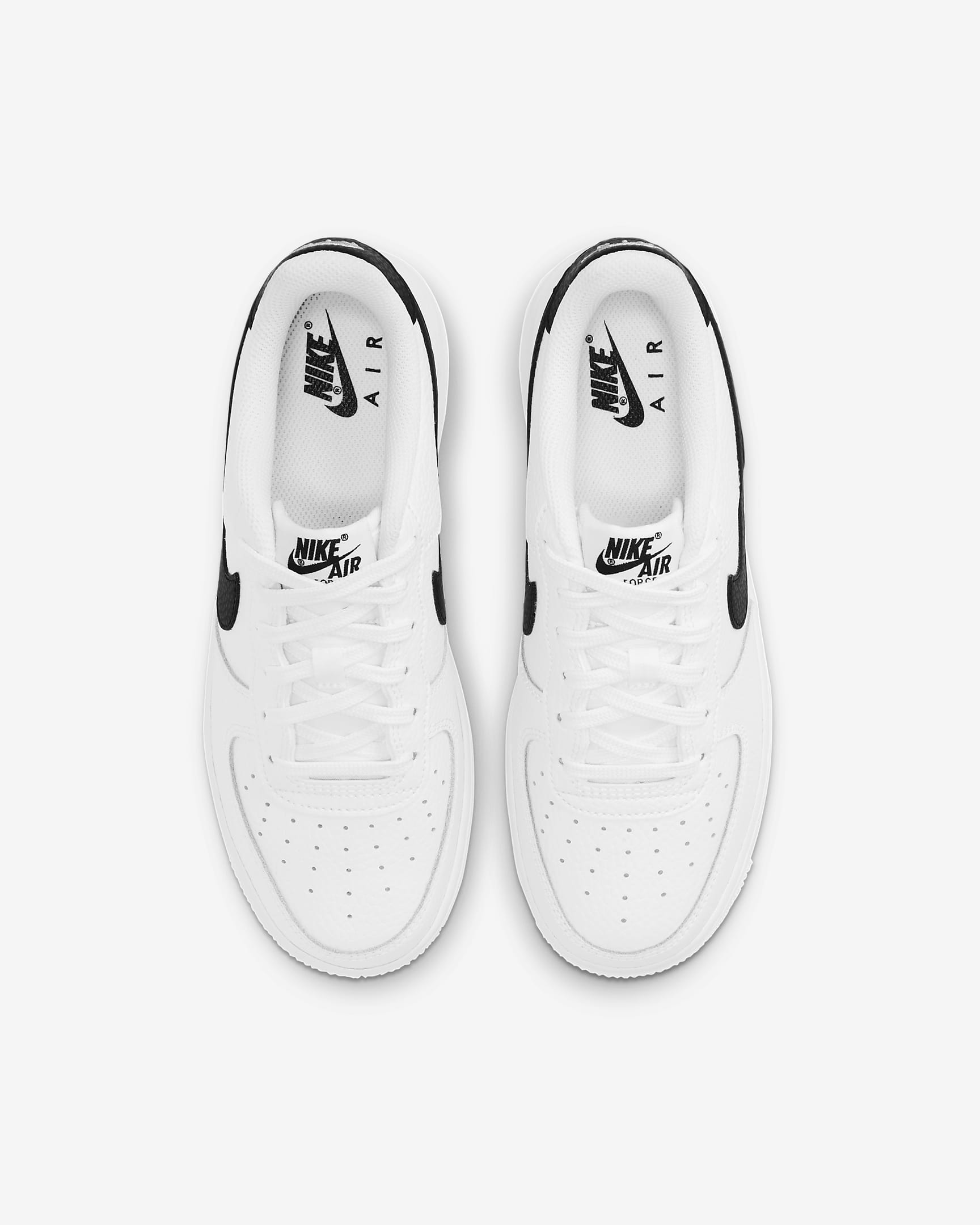 Nike Air Force 1 Older Kids' Shoes - White/Black