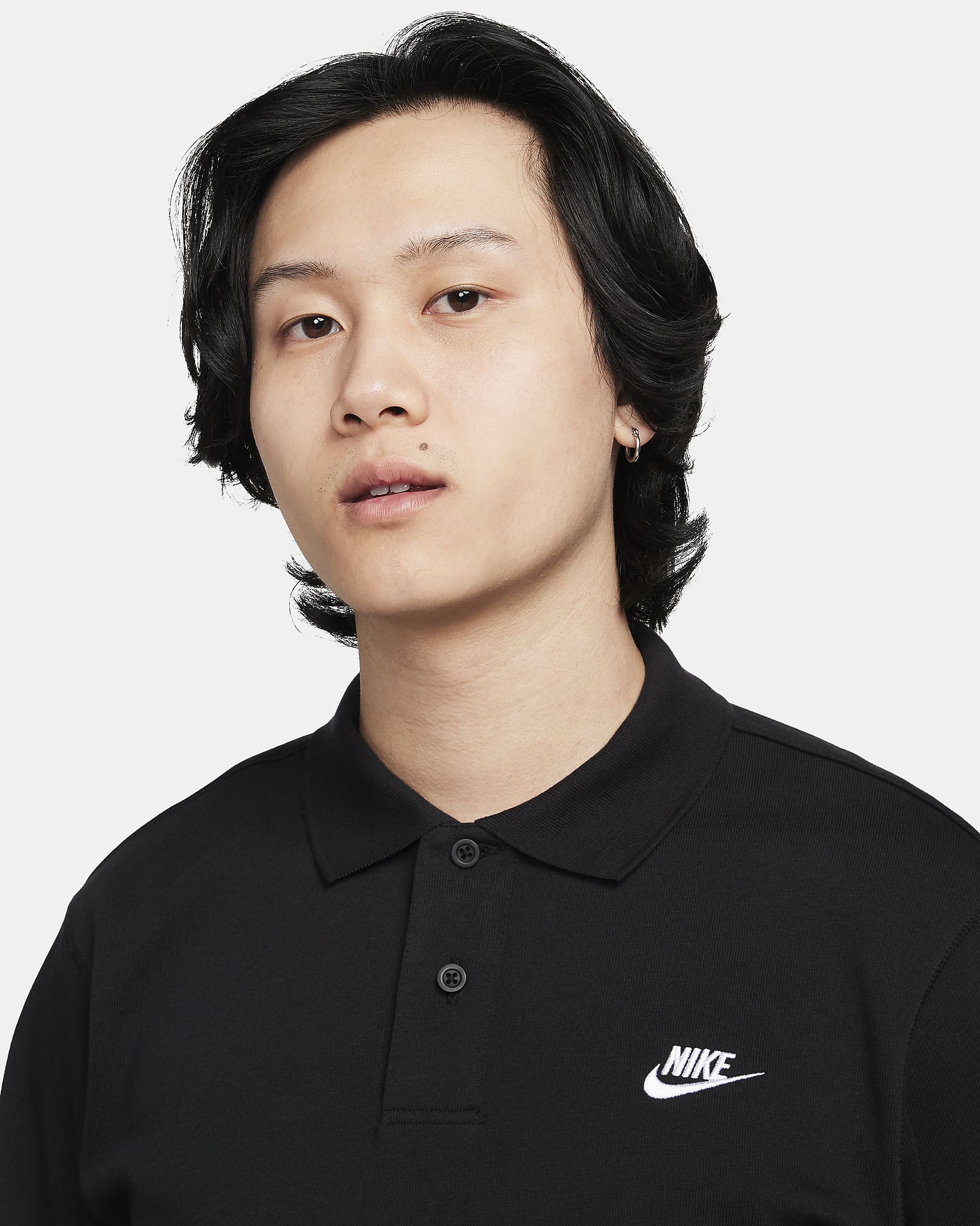 Nike Club Men's Long-Sleeve Knit Polo. Nike JP