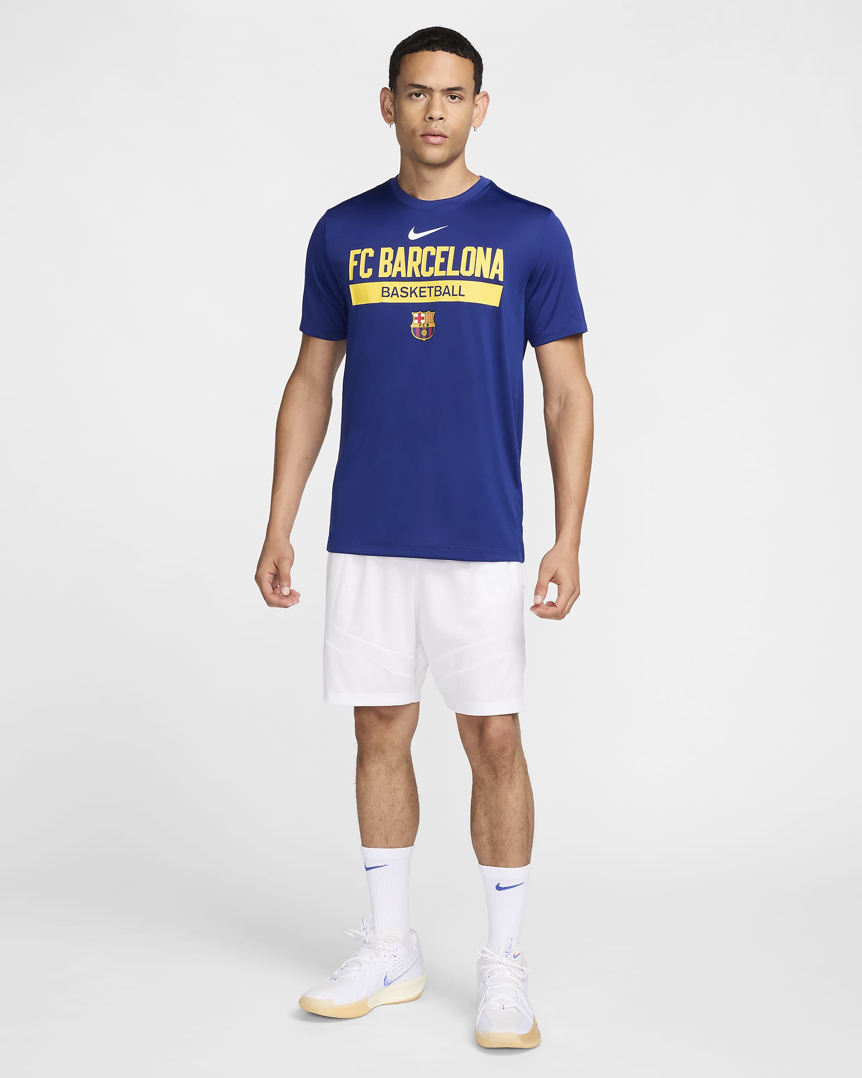 Ανδρικό T-Shirt μπάσκετ Μπαρτσελόνα Nike Dri-FIT Practice - Deep Royal Blue