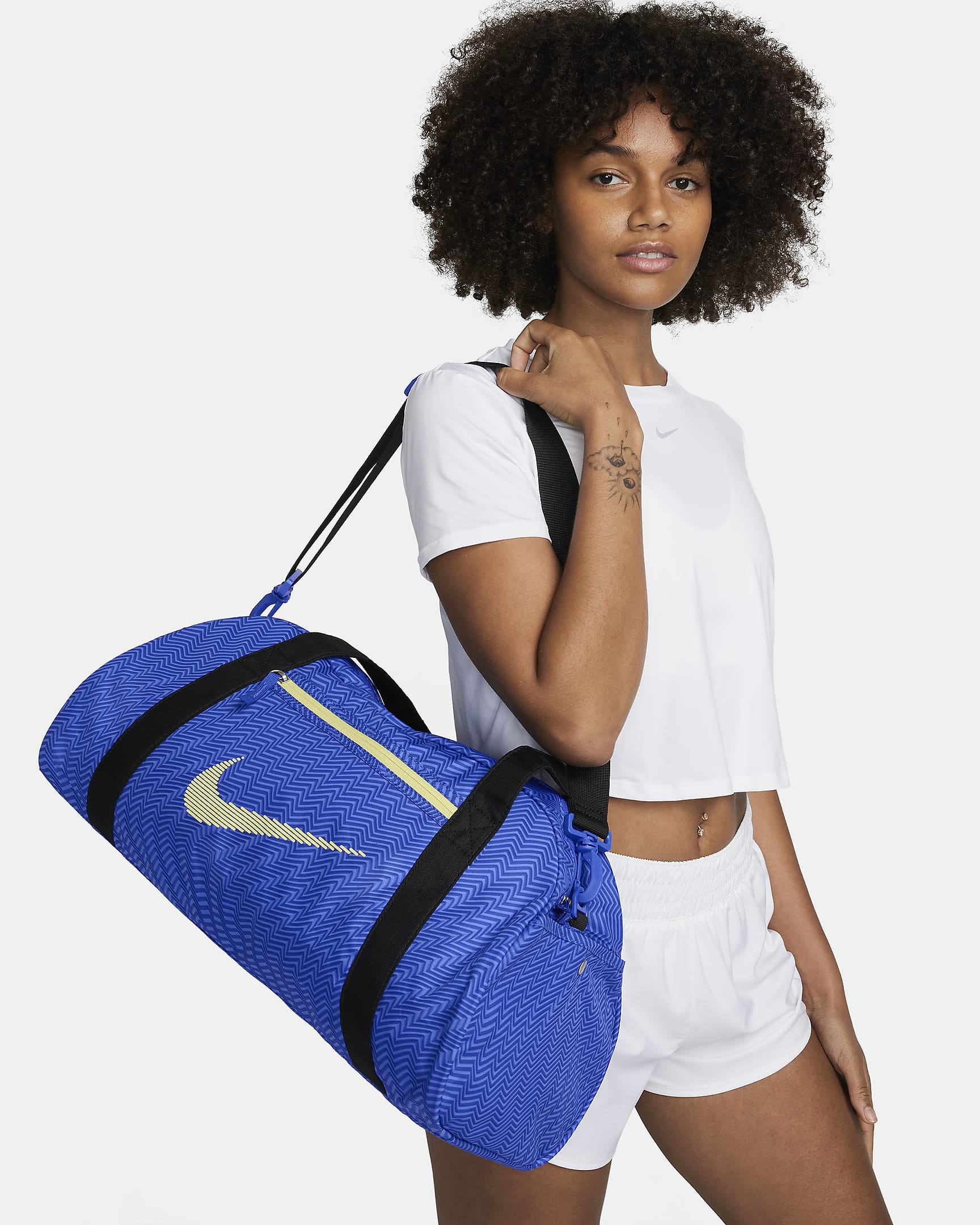 Nike Gym Club Women's Duffel Bag (24L) - Hyper Royal/Black/Light Laser Orange