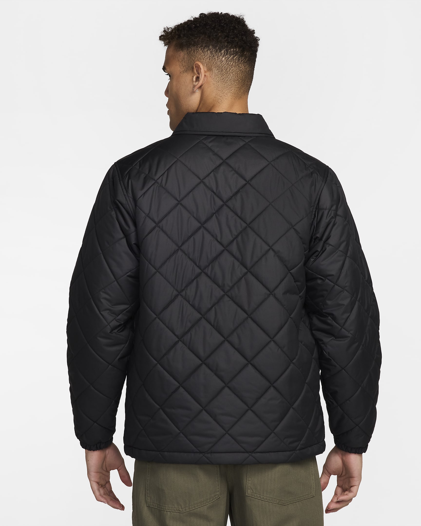 Veste isolante matelassée légère Therma-FIT Nike Club pour homme - Noir/Noir/Noir