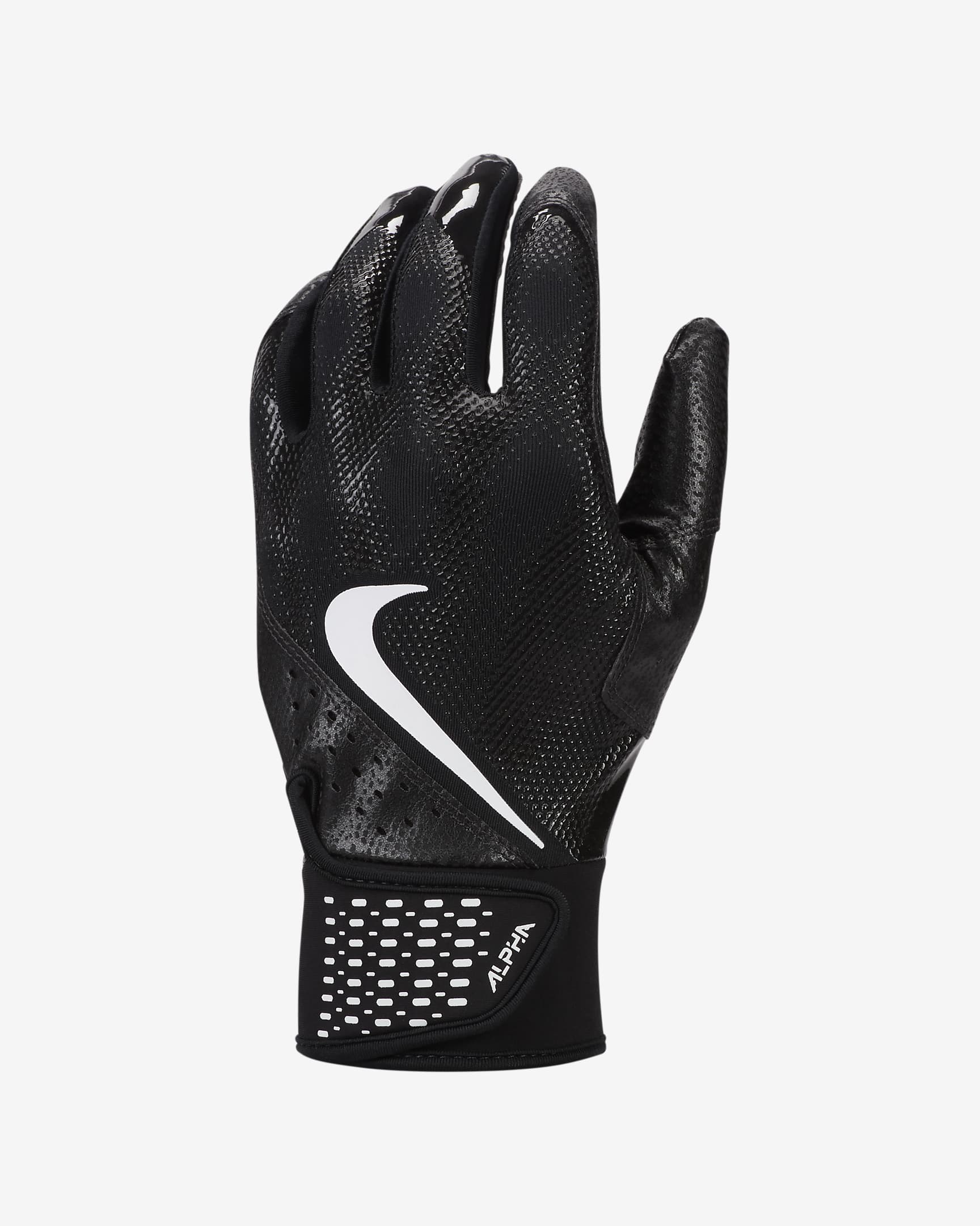 Nike Alpha Baseball Batting Gloves (1 Pair) - Black