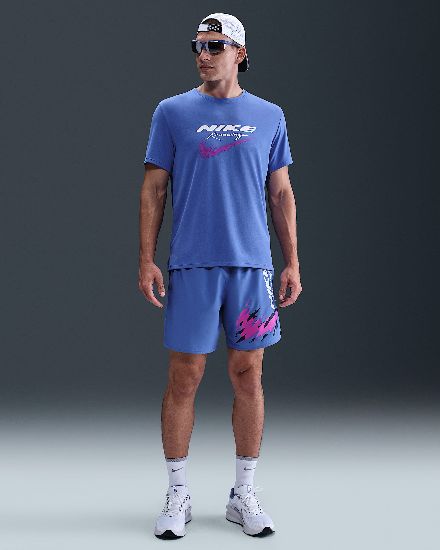 Nike Challenger Men's Dri-FIT 18cm (approx.) Brief-Lined Running Shorts - Comet Blue