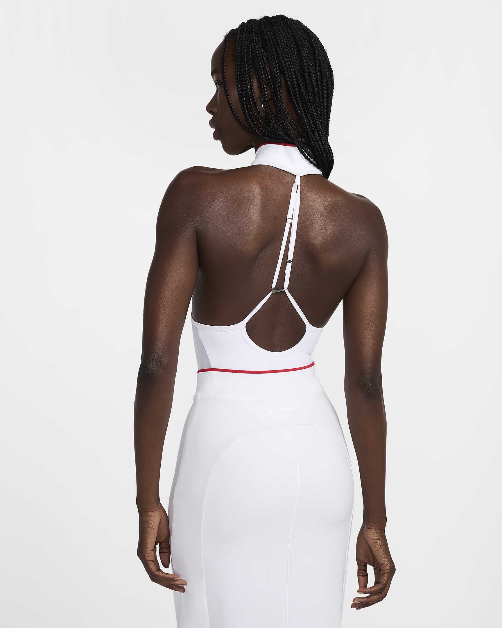 Nike x Jacquemus Women's High-Neck 1-Piece Swimsuit - White