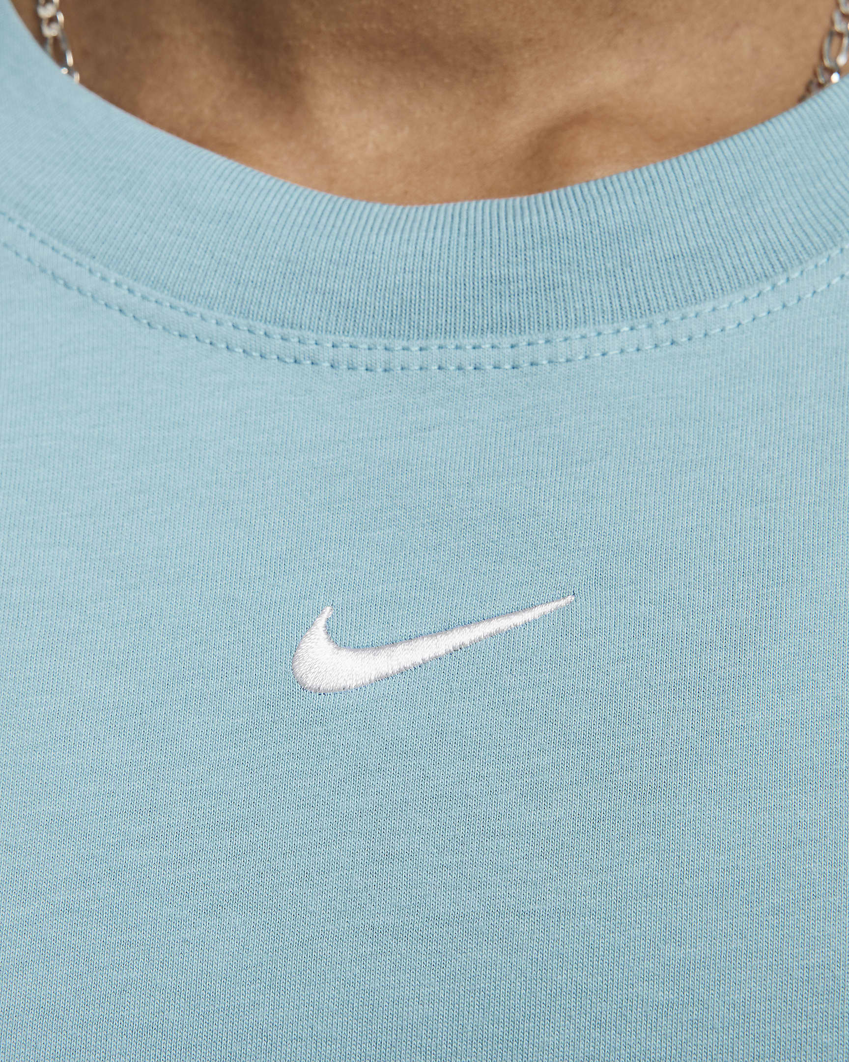 Nike Sportswear Essential T-shirt voor dames - Denim Turquoise/Wit