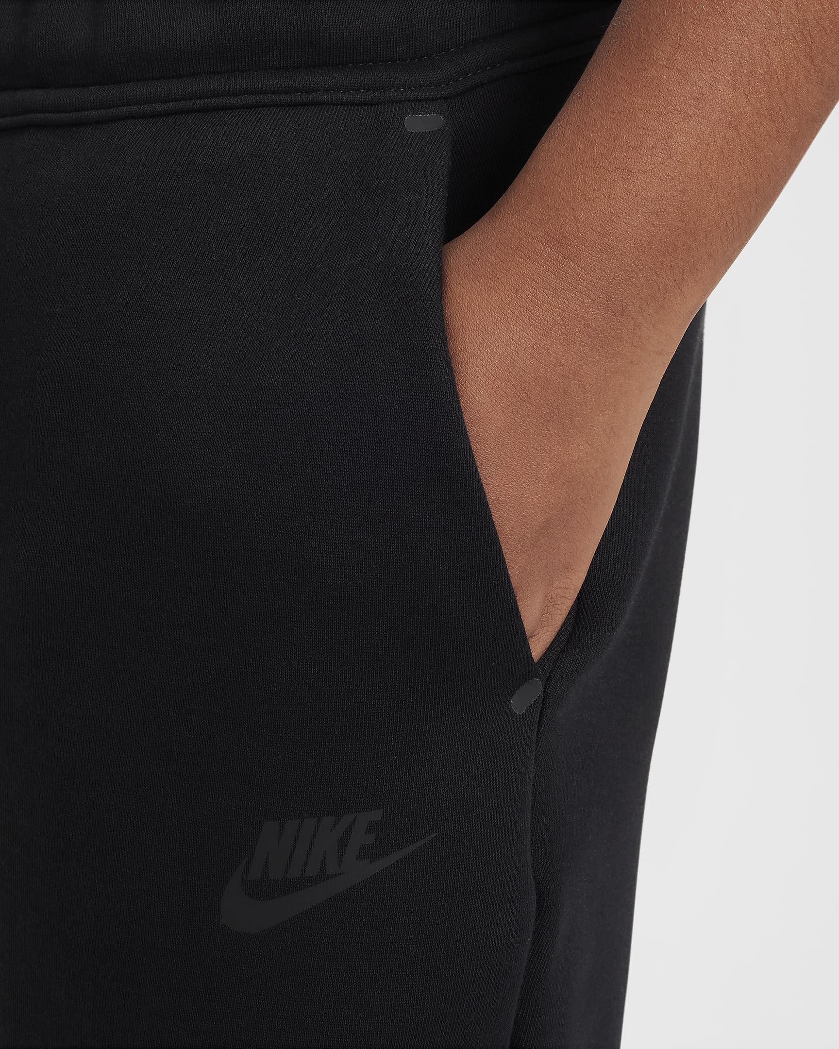 Kalhoty Nike Sportswear Tech Fleece pro větší děti (chlapce) - Černá/Černá/Černá