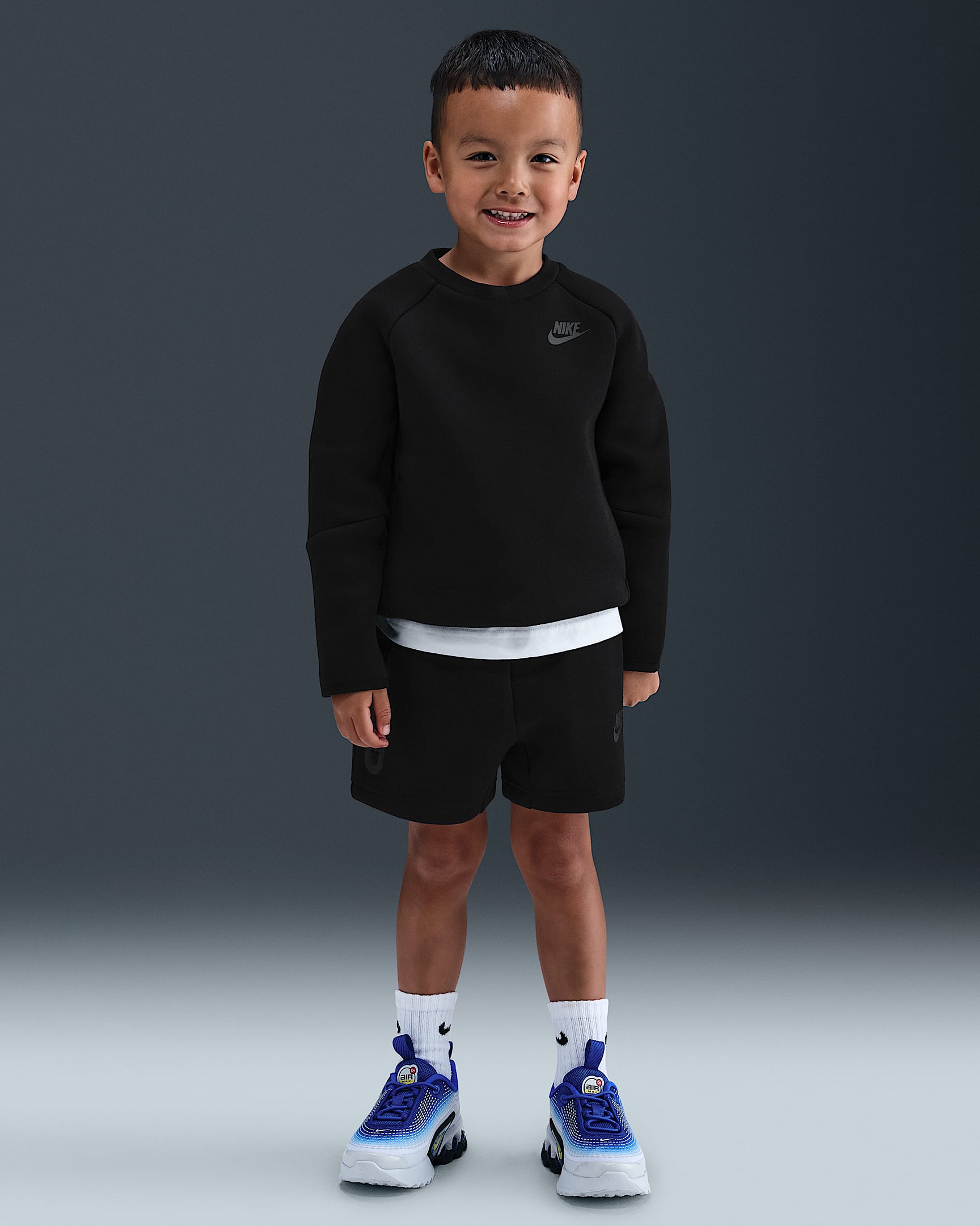 Nike Tech Fleece Toddler 2-Piece Shorts Set - Black