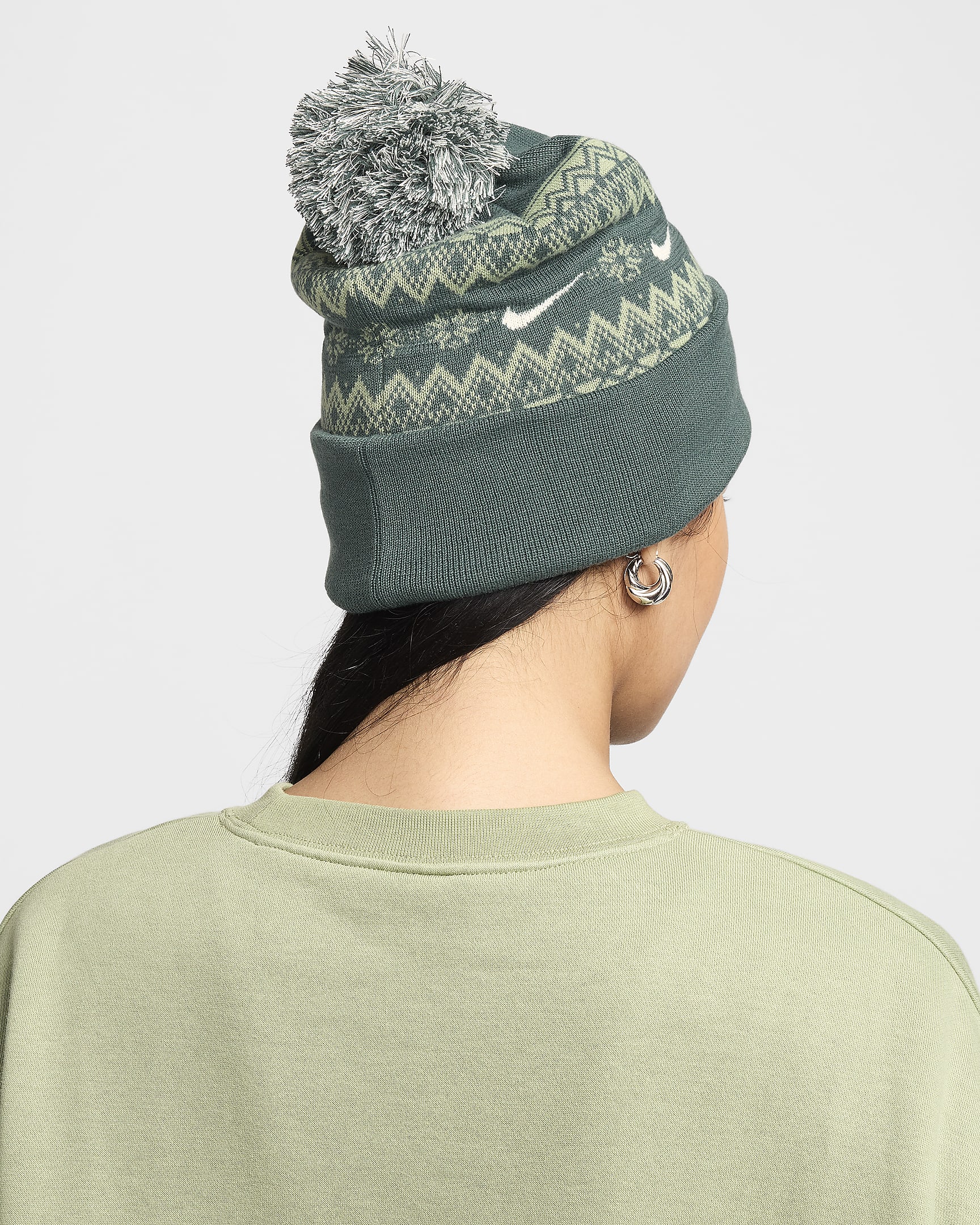 Nike Peak Beanie - Vintage Green/Coconut Milk/Oil Green/Coconut Milk