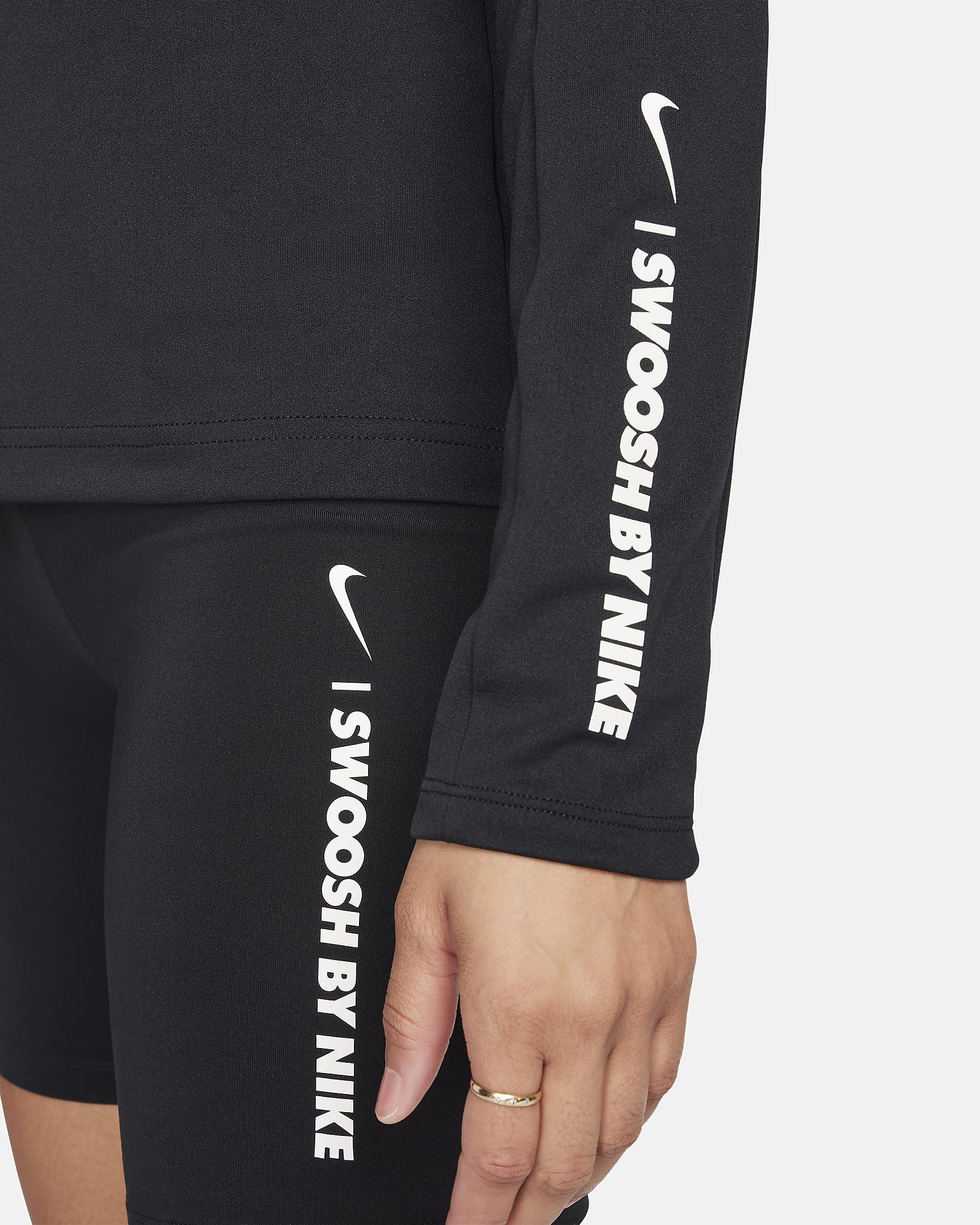 Nike Pacer Dri-FIT Damen-Pullover mit Viertelreißverschluss - Schwarz/Sail