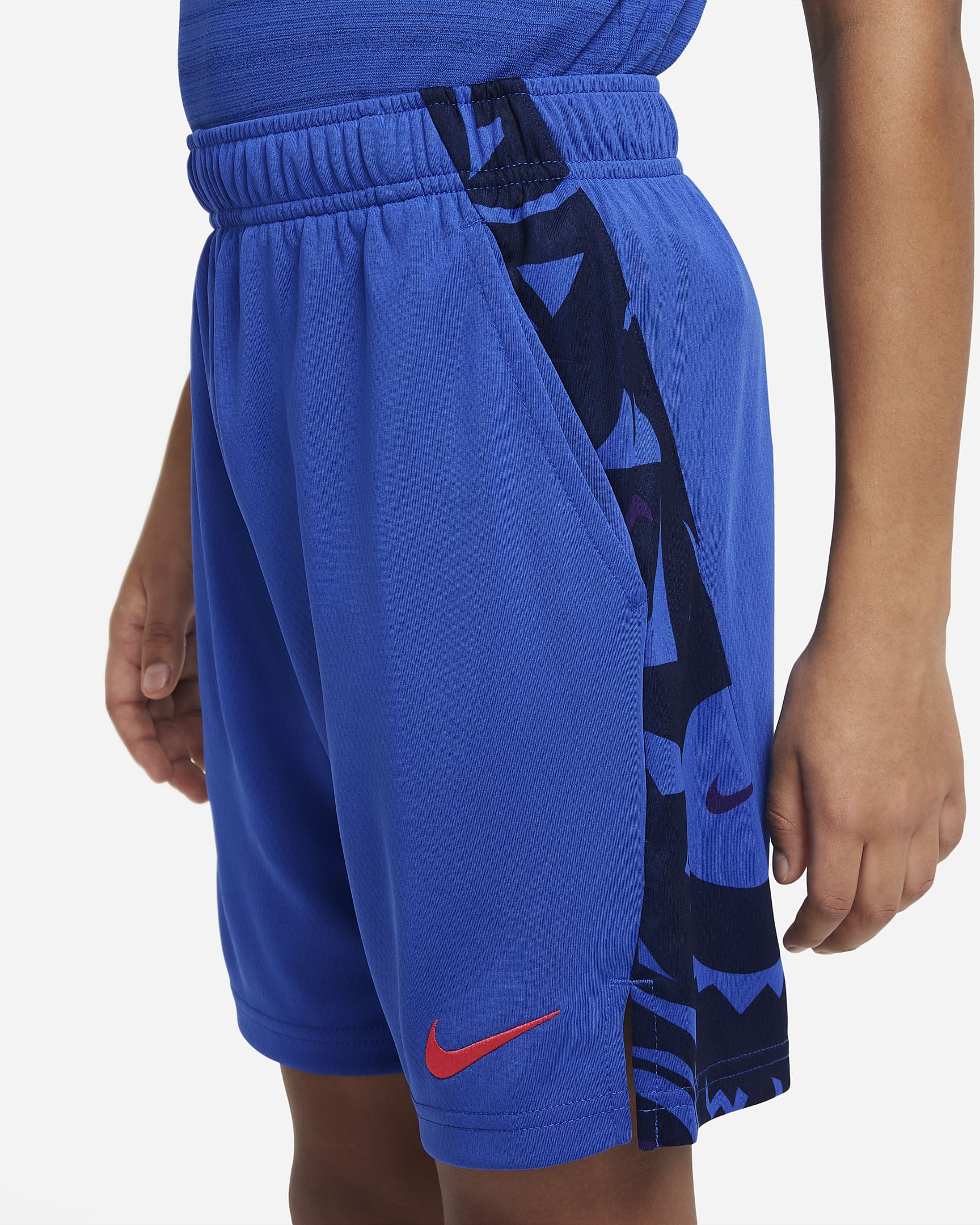 Nike Dri-FIT Big Kids' (Boys') Training Shorts - Game Royal/Siren Red