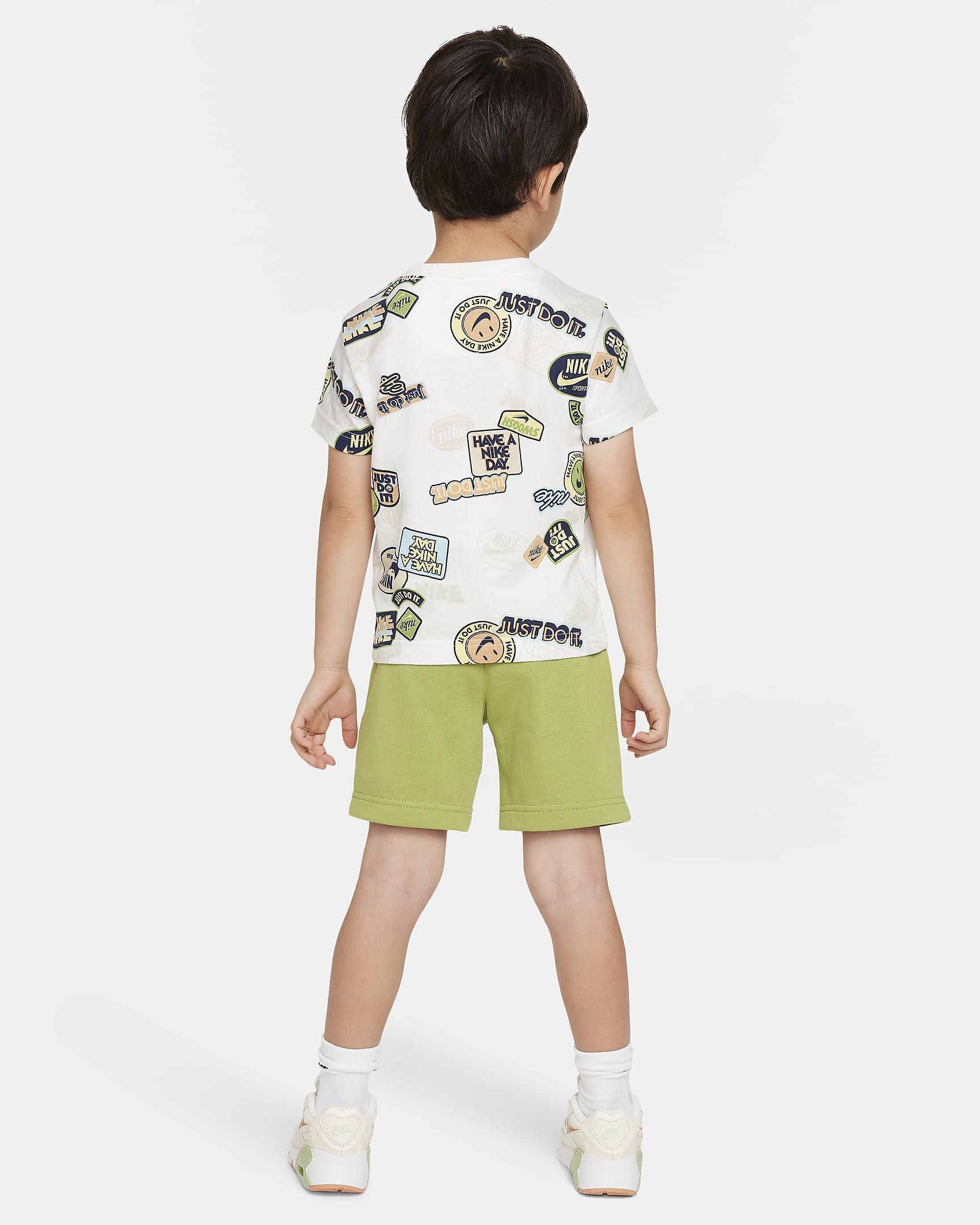 Conjunto de shorts de 2 piezas infantil Nike Sportswear - Pera