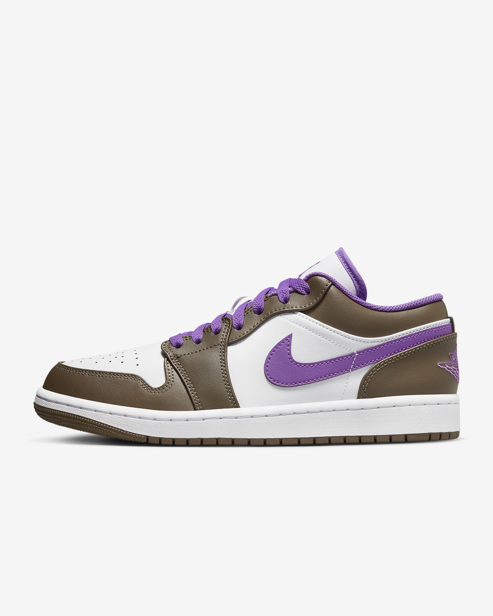 Nike Men's Air Jordan 1 Casual Low Shoes (Palomino/White/Wild Berry)