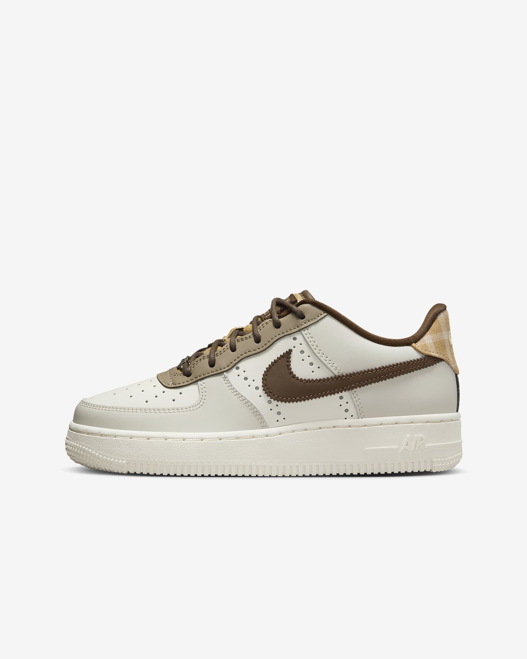Nike Air Force 1 LV8 Older Kids' Shoes - Sail/Sail/Khaki/Cacao Wow