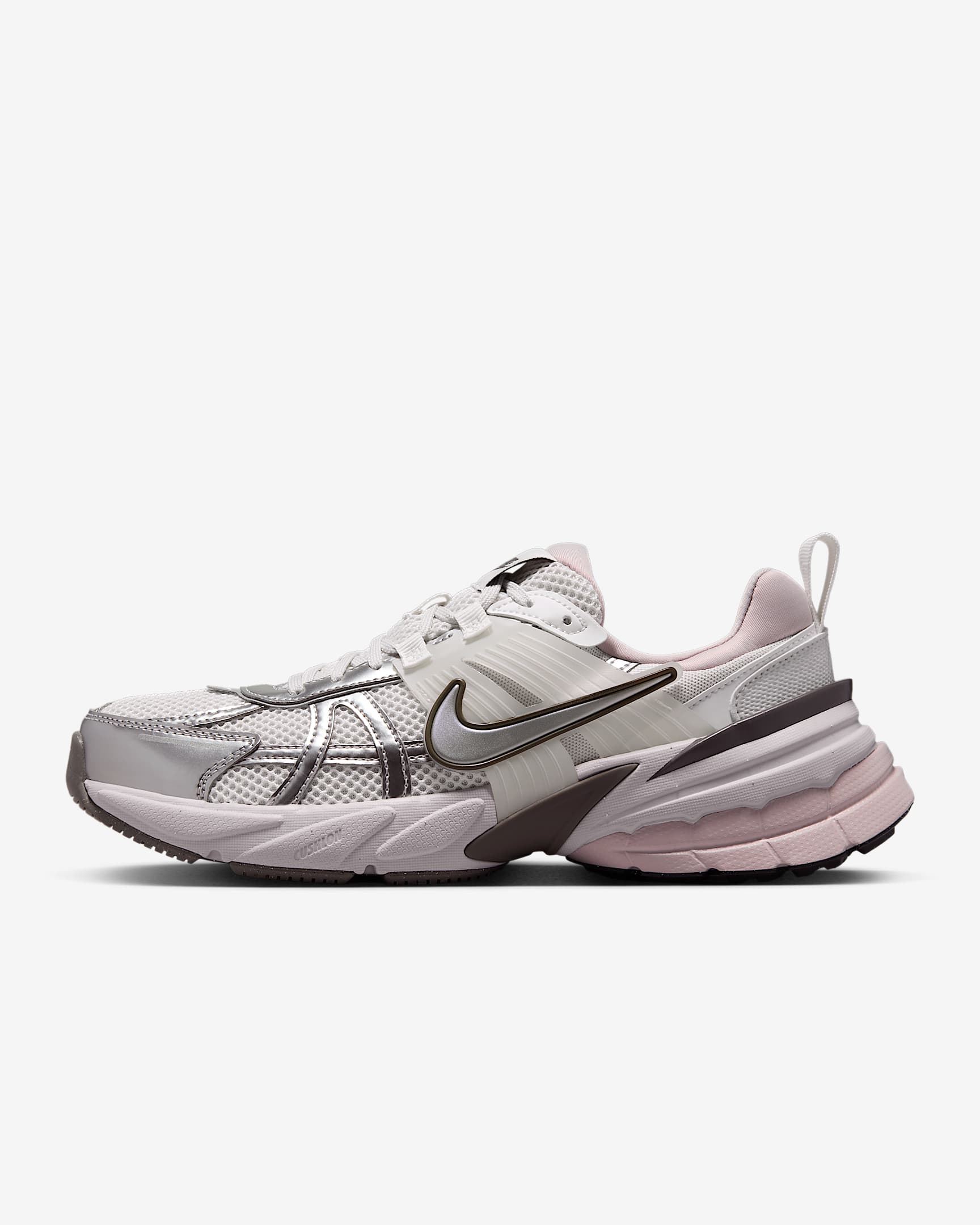 Nike V2K Run Women's Shoes - Platinum Tint/Summit White/Cave Stone/Metallic Silver