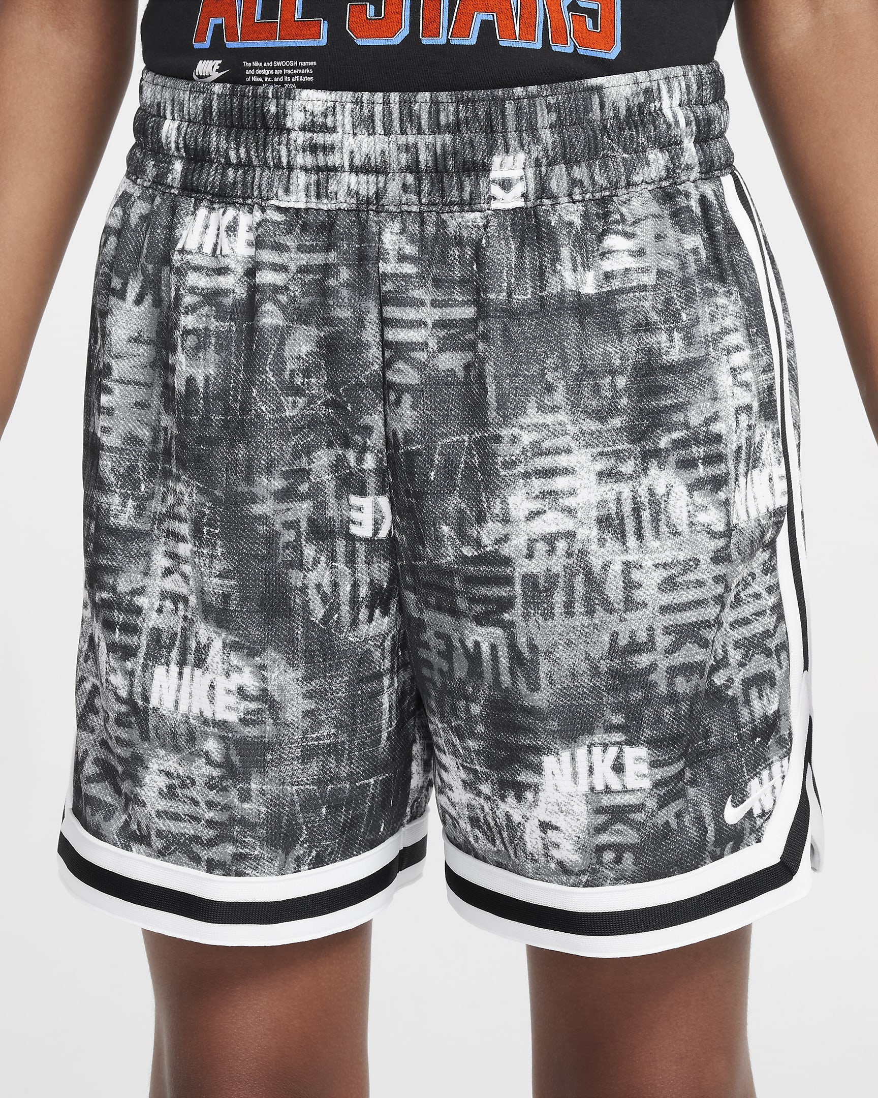 Nike DNA Big Kids' (Boys') Dri-FIT Basketball Shorts - Black/White