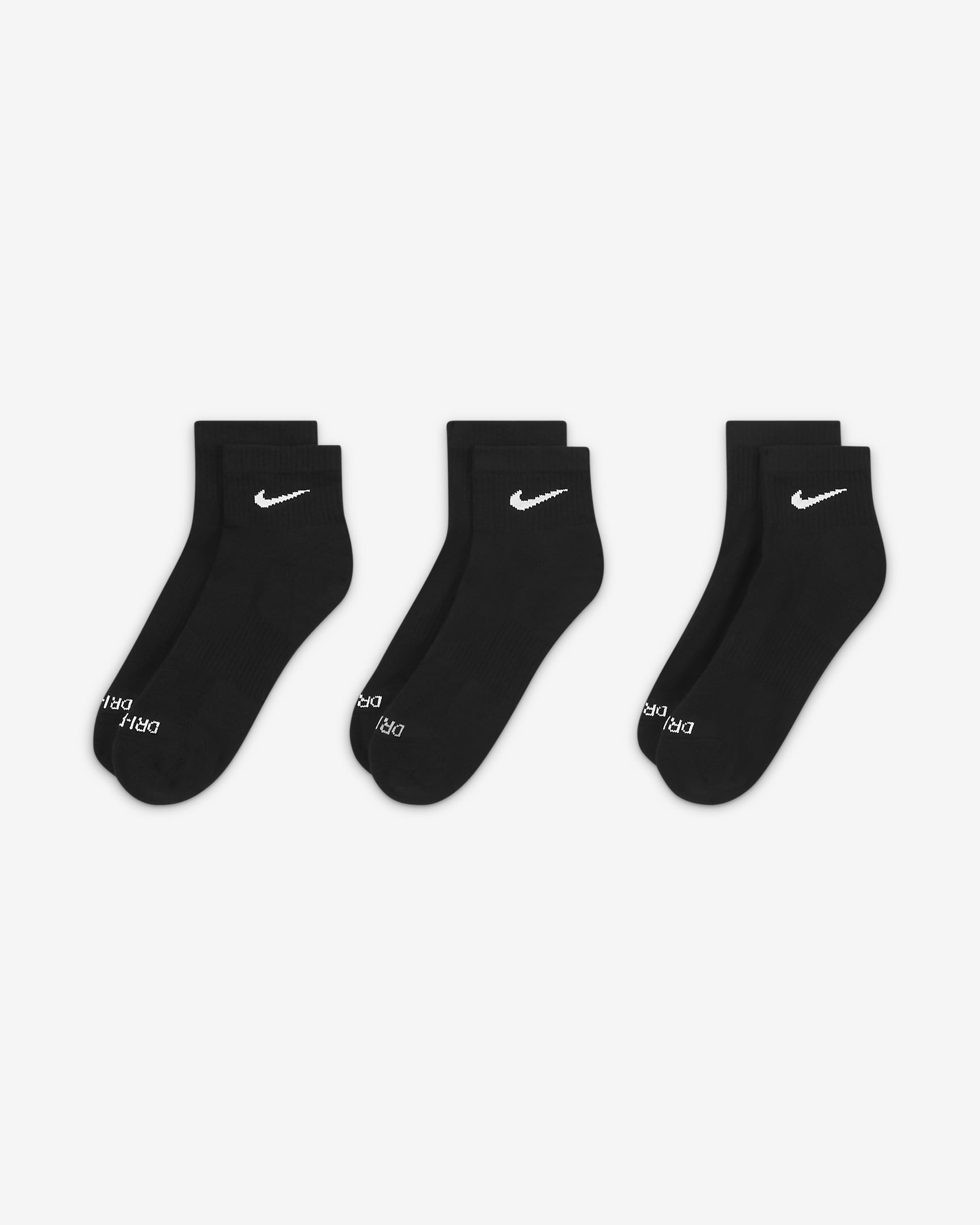 NeoTrek Premium-Knöchelsocken 3er Pack – Standardlänge, Feuchtigkeitsableitend, USA Hergestellt
