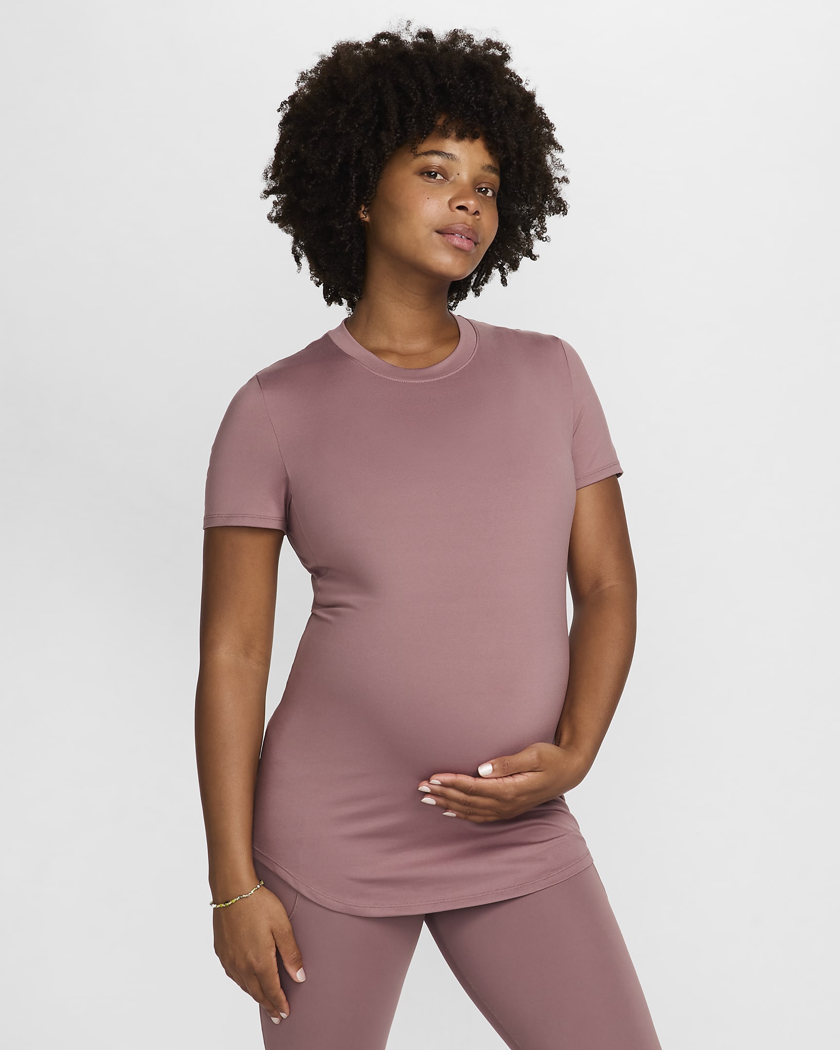 Haut sans manches coupe slim Dri-FIT Nike (M) One pour femme (maternité) - Smokey Mauve