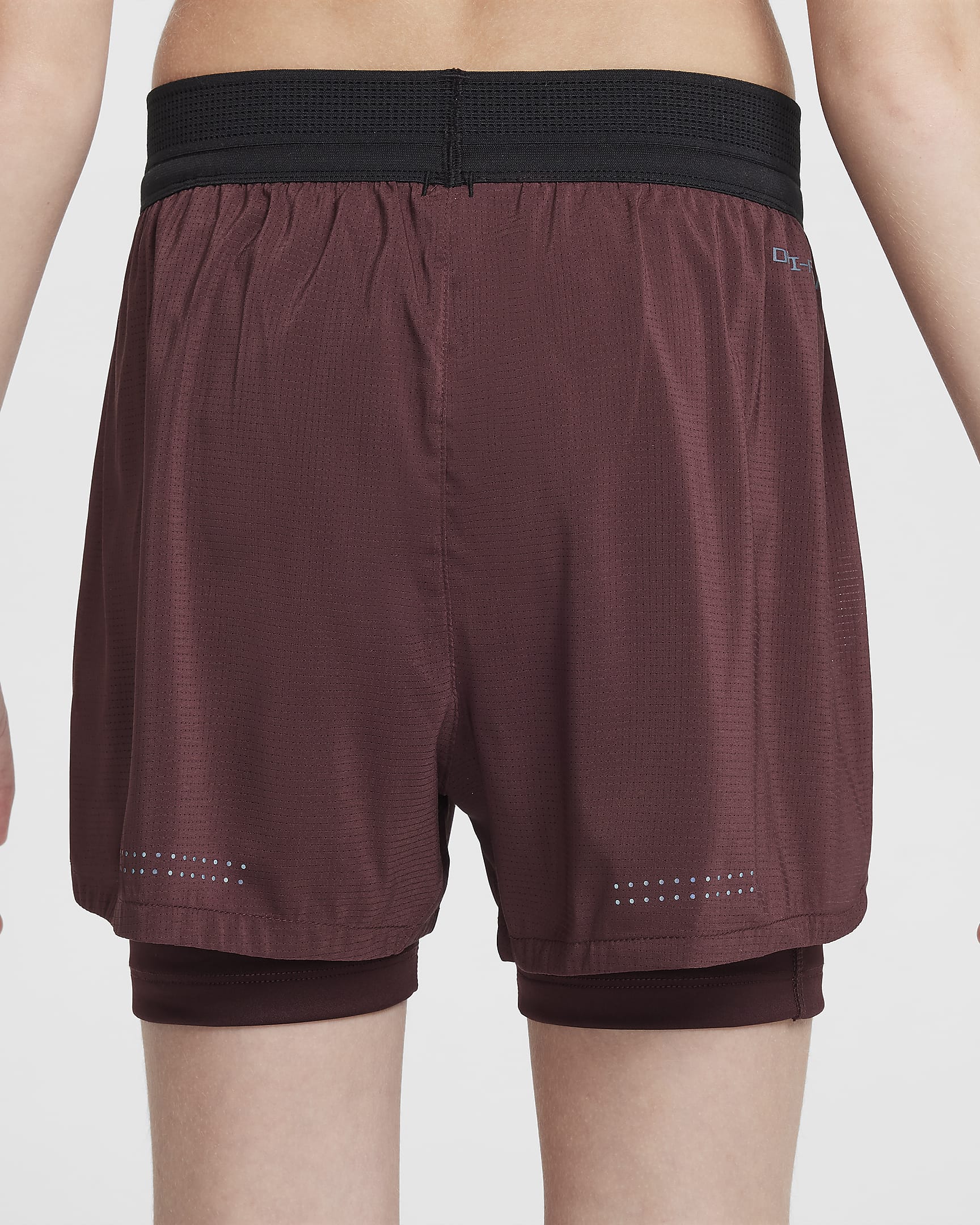 Nike Dri-FIT ADV shorts til store barn (jente) - Burgundy Crush/Burgundy Crush/Svart