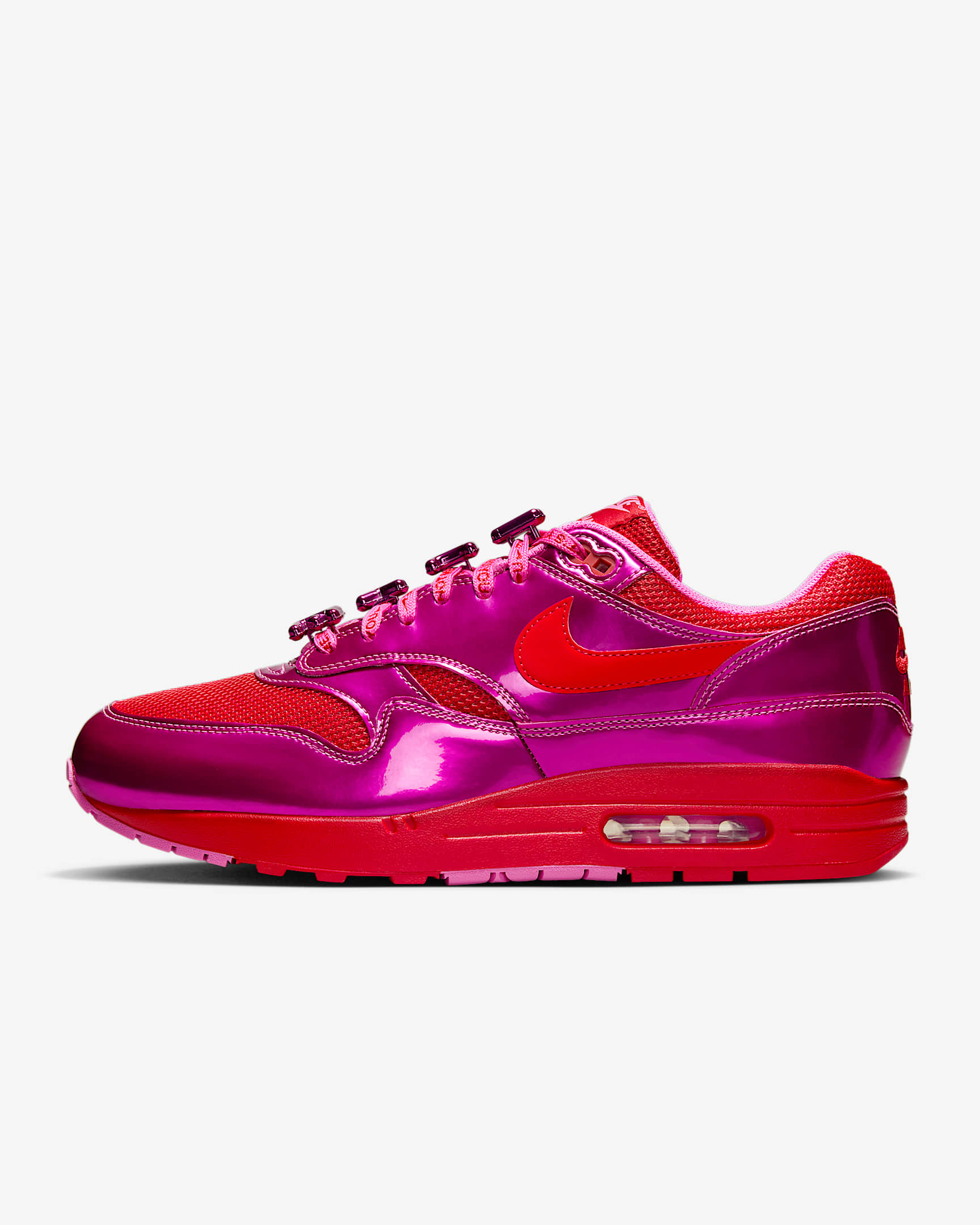 Nike Air Max 1 Premium Men's Shoes - Playful Pink/Playful Pink/University Red