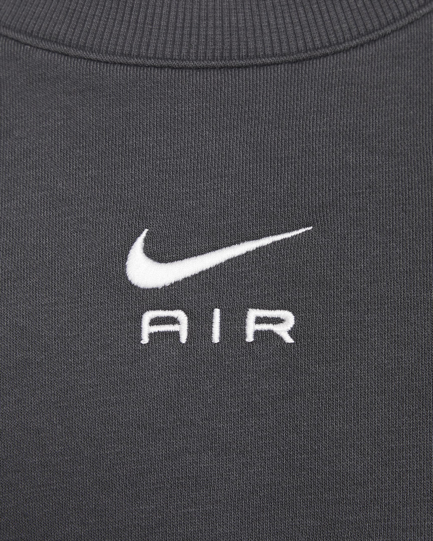 Sweatshirt de gola redonda Nike Air Júnior - Preto/Anthracite/Branco/Branco