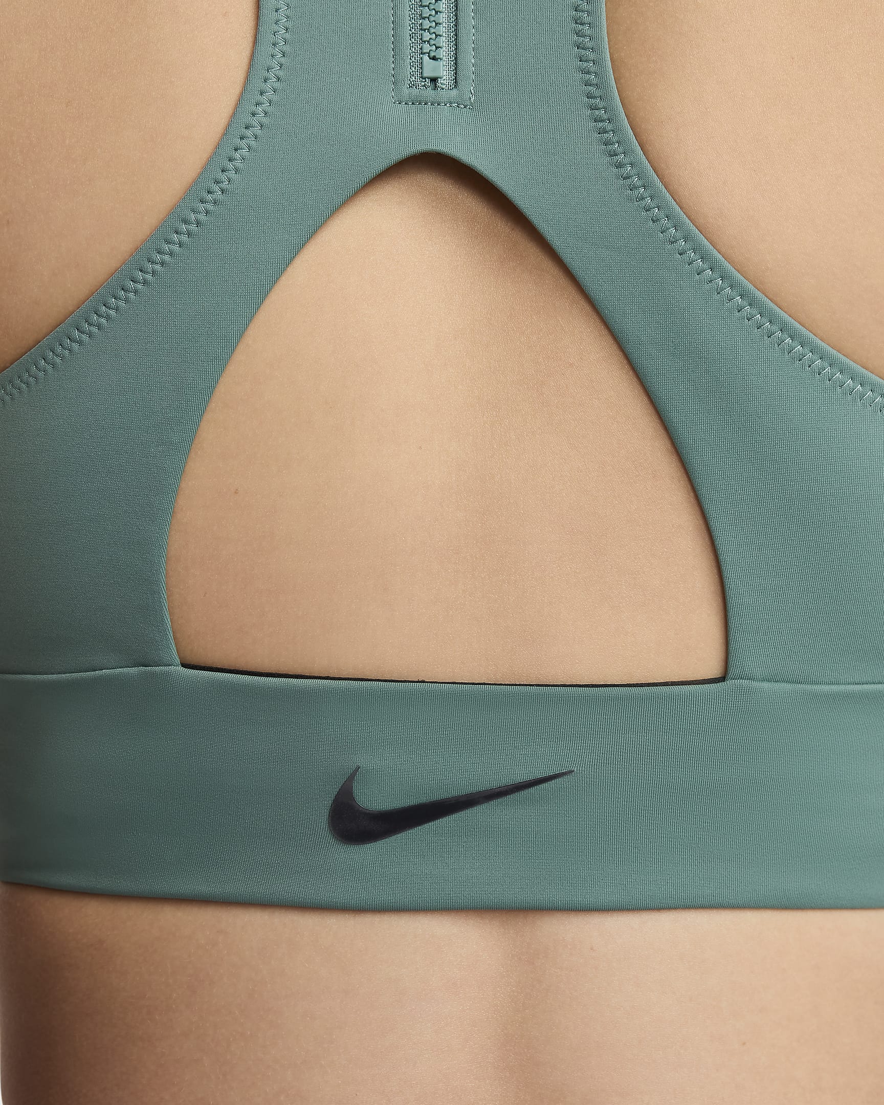 Top Midkini de cuello alto para mujer Nike Swim HydraLock Fusion - De costa a costa