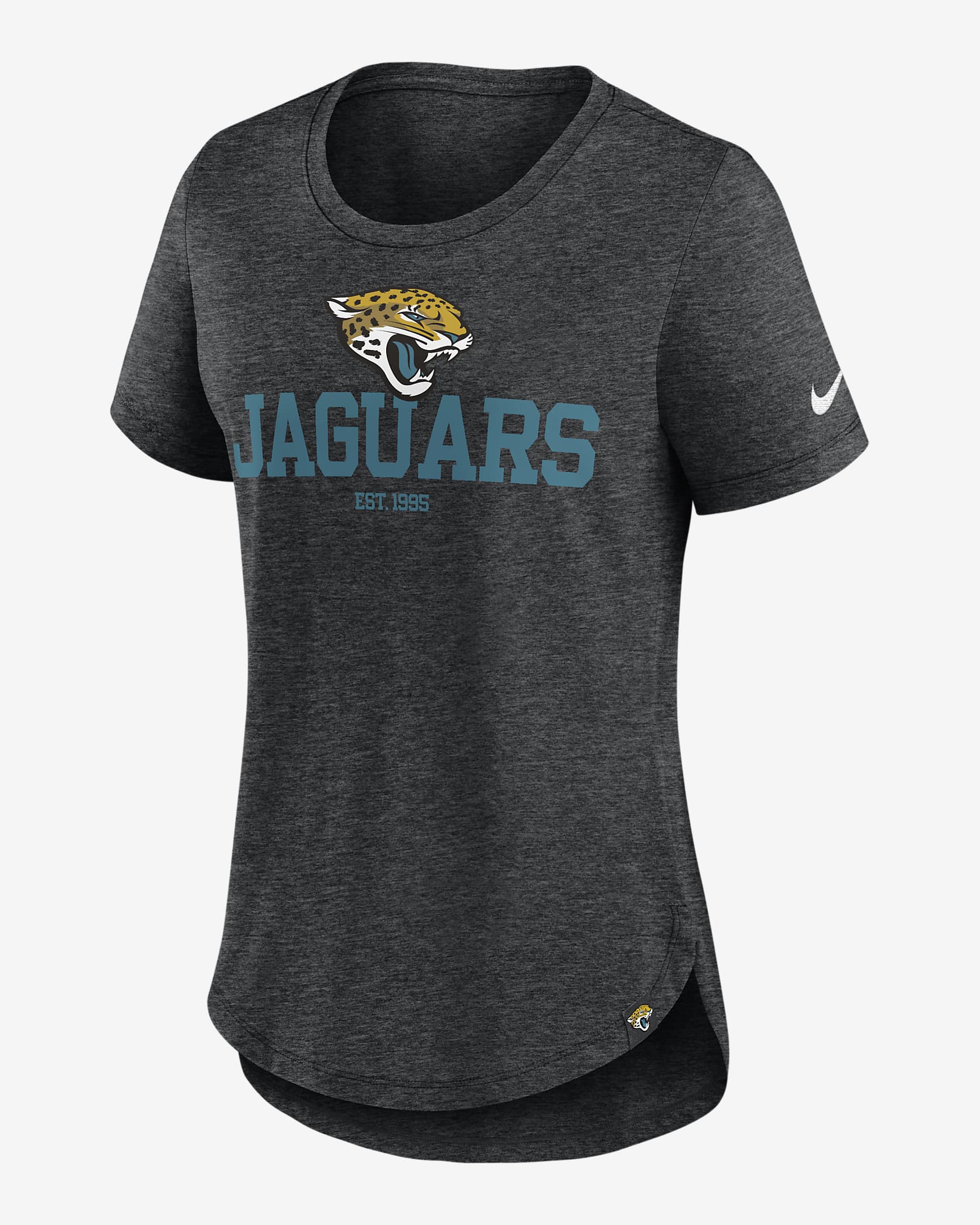 Jacksonville Jaguars Women's Nike NFL T-Shirt - Black Heather