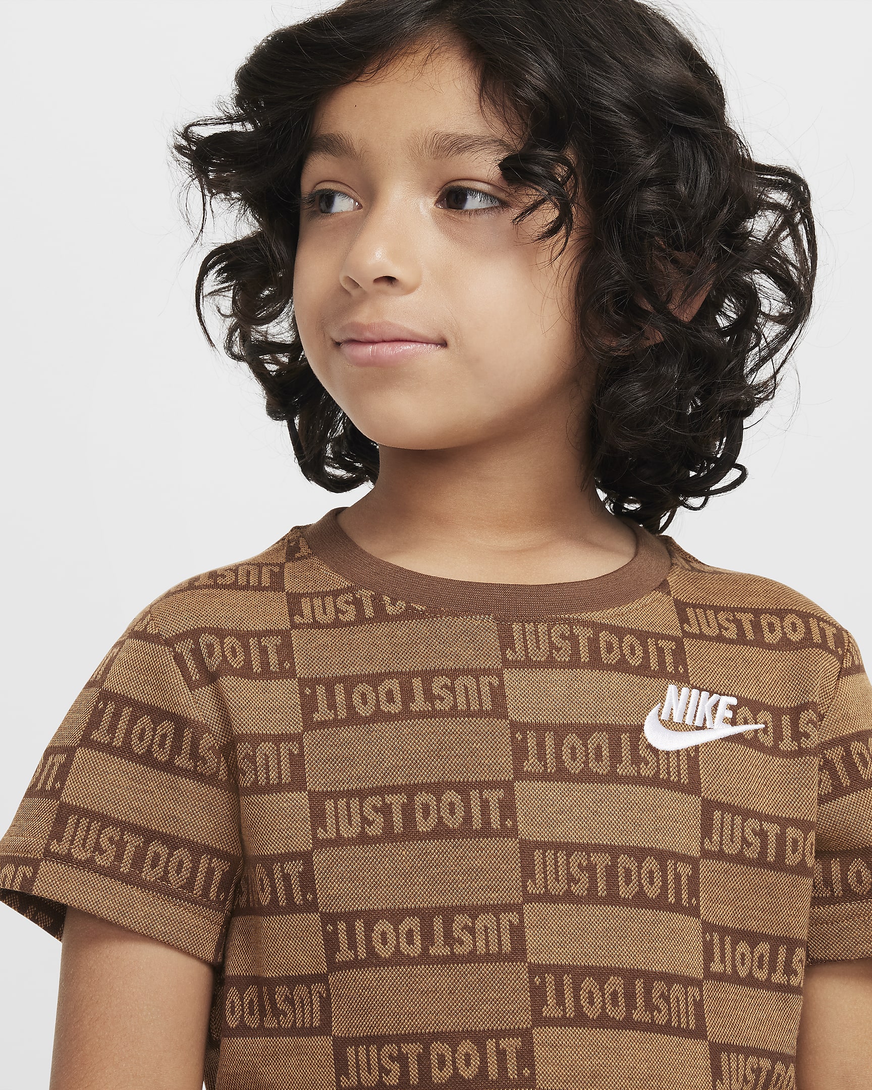 Playera de jacquard para niños de preescolar Nike "Just Do It" - Lino